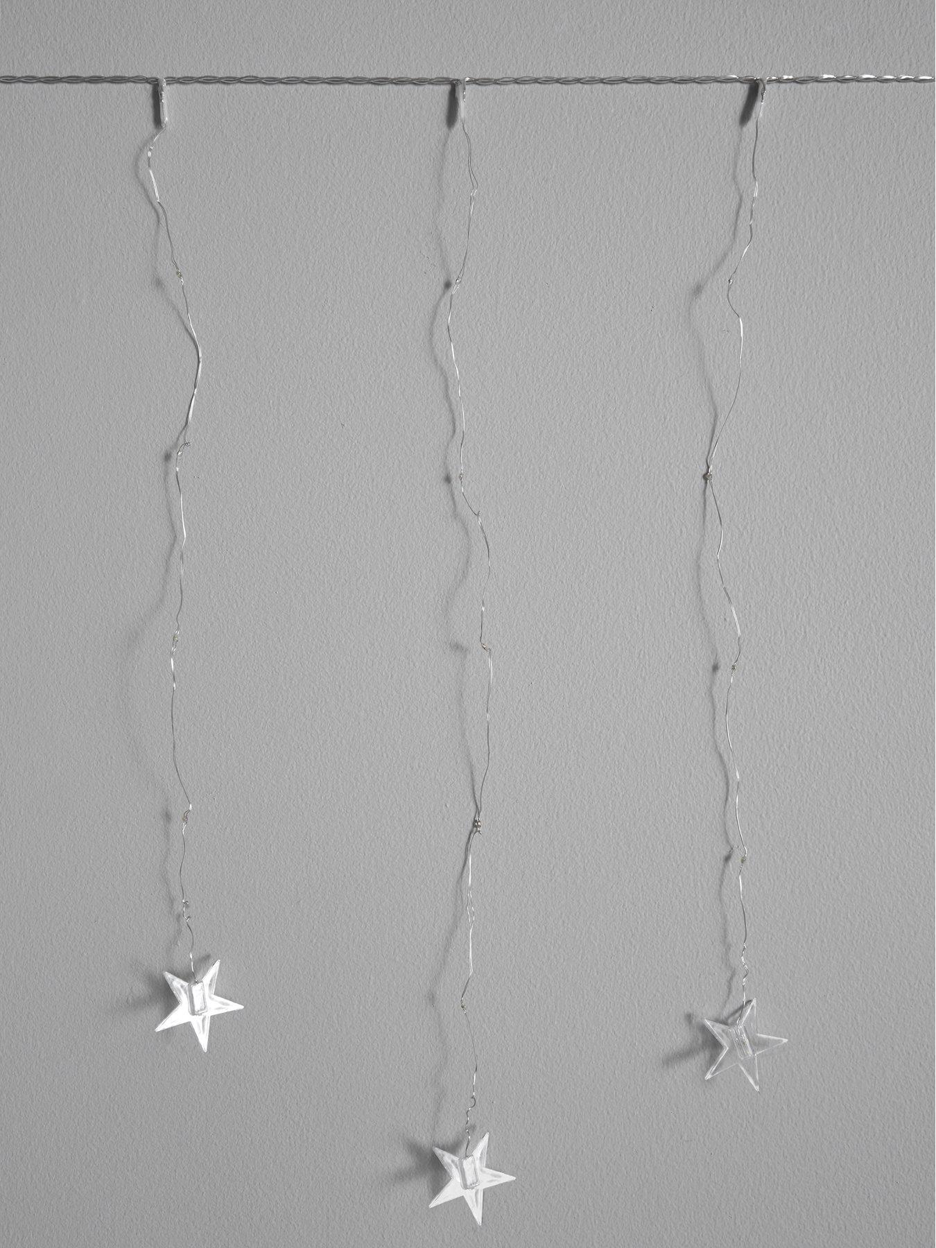 Image 4 of 5 of Very Home 80&nbsp;Warm White Star Curtain Christmas Light