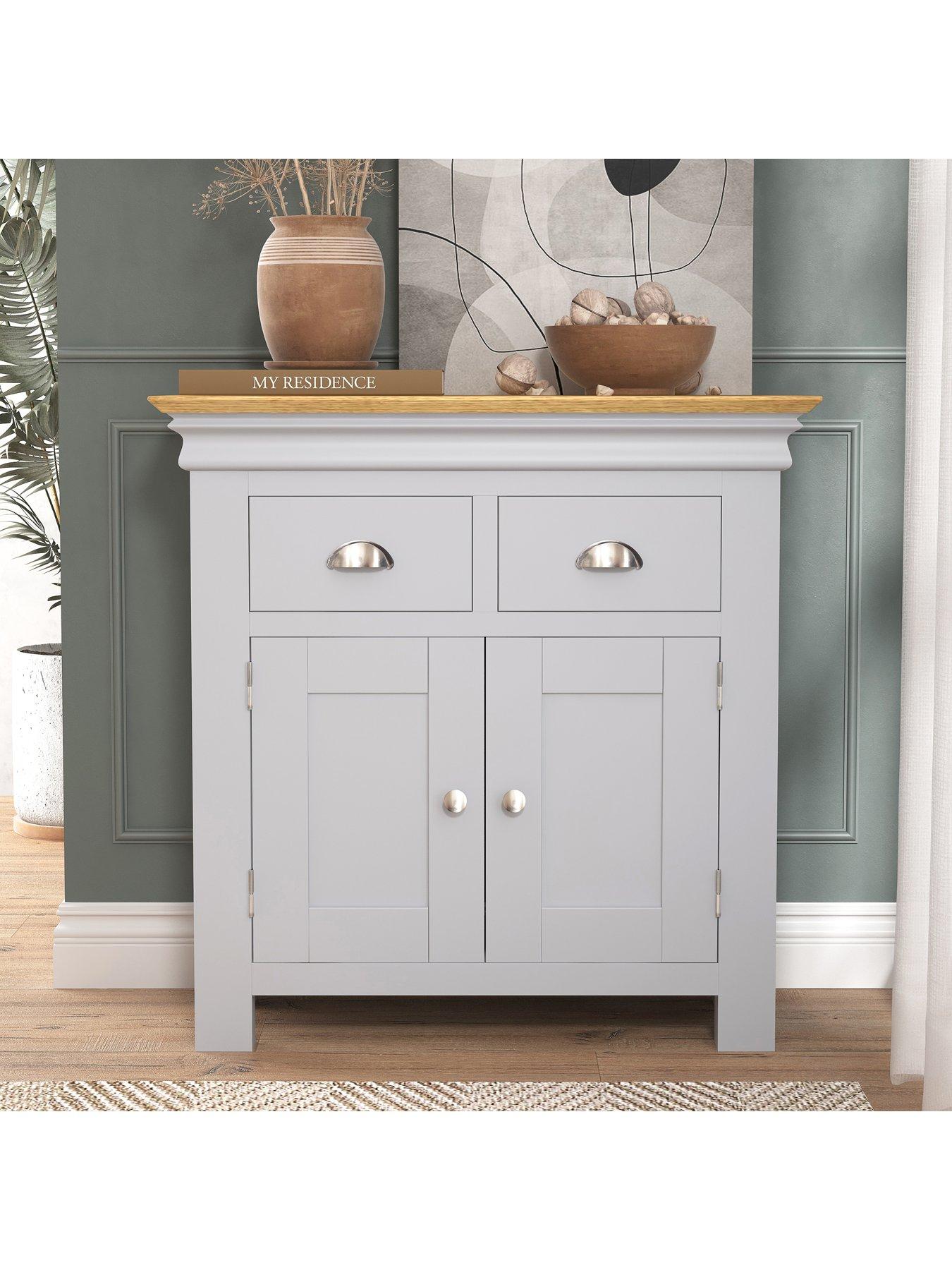 Dark deals grey credenza