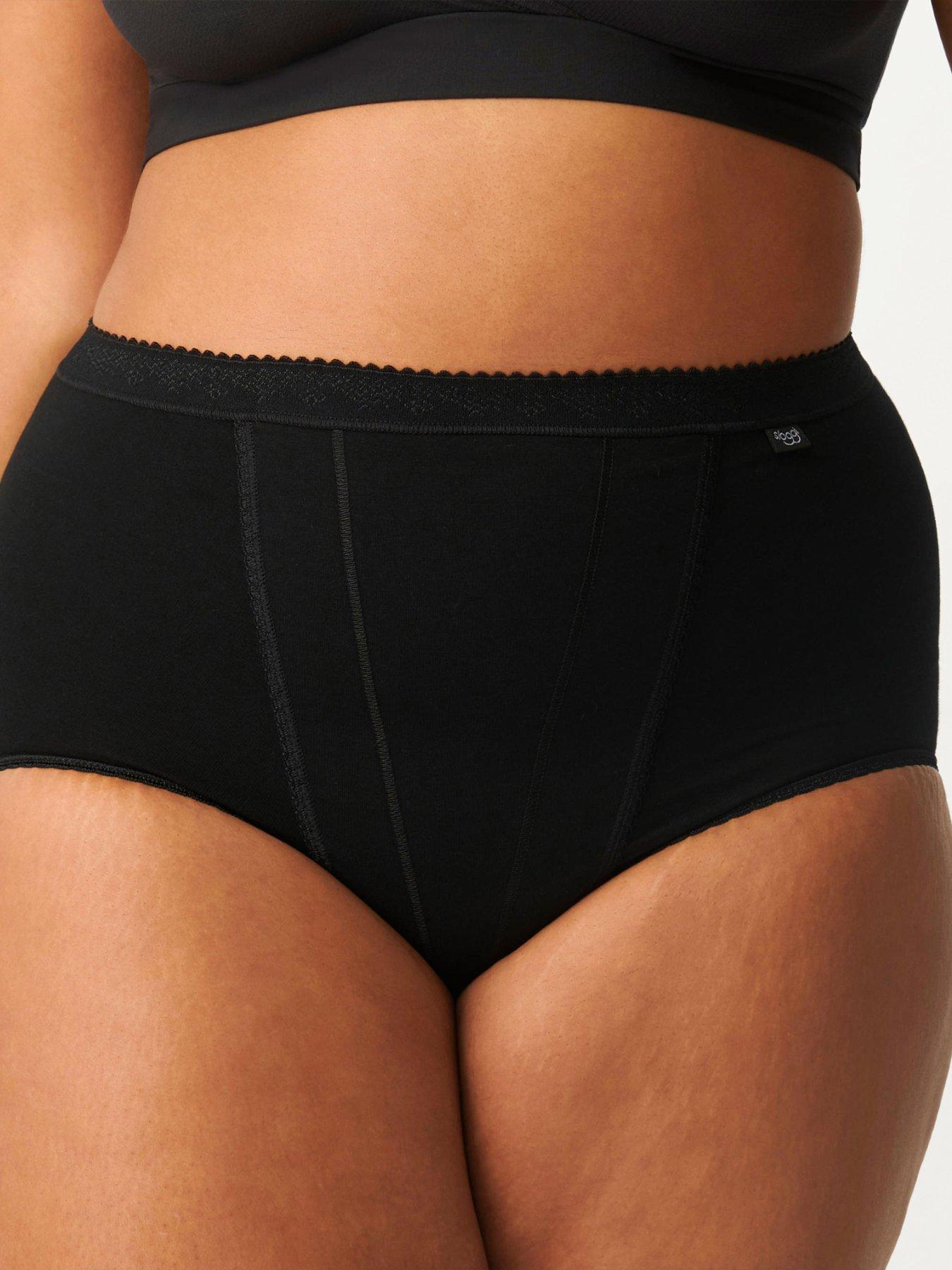 2 Underwear Women's Cotton Elastic sloggi Pant High Cut Tai 100 Stretch