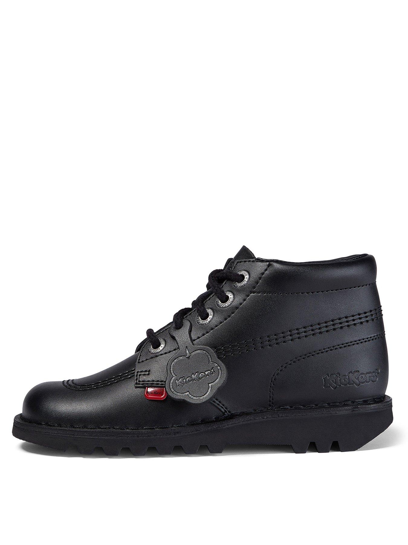 undefined Kick Hi Leather Ankle Boots - Black