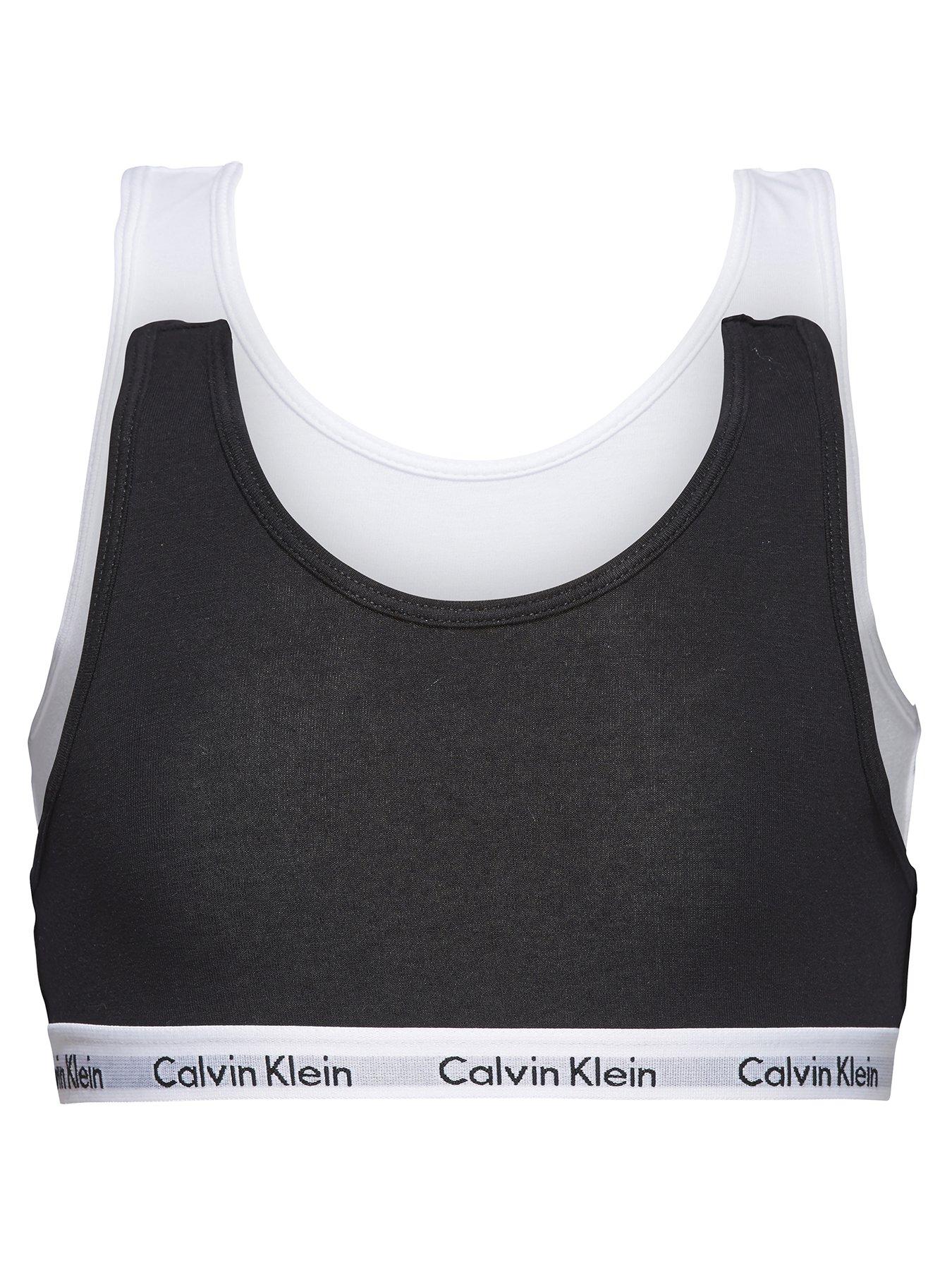 Calvin Klein Girls 2 Pack Bralettes White Black Very Ireland