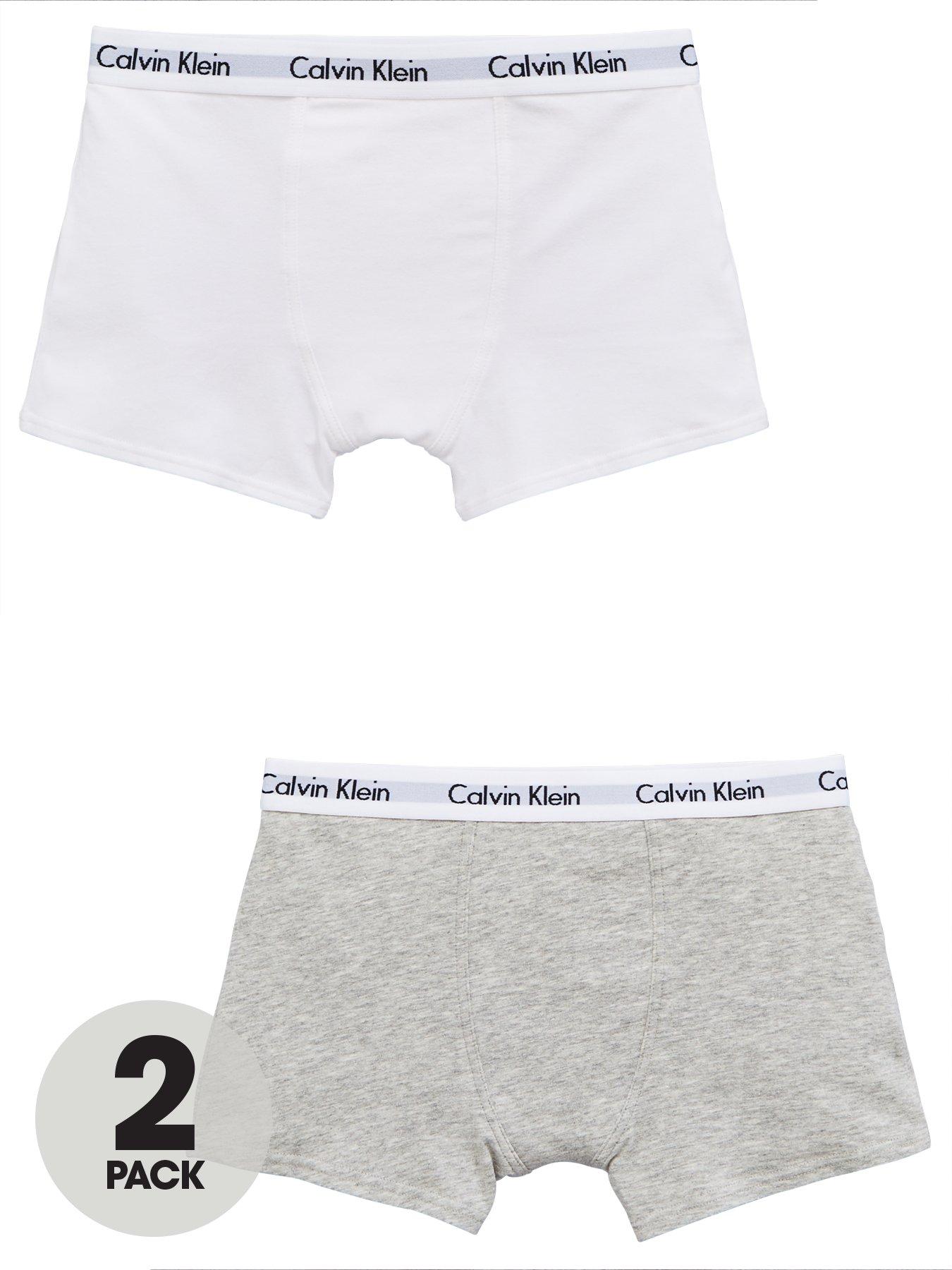 Boys 2 Pack Trunks - White/Grey