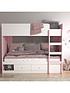 very-home-peyton-storage-bunk-bed-with-mattress-options-buy-and-save-whitepinkfront