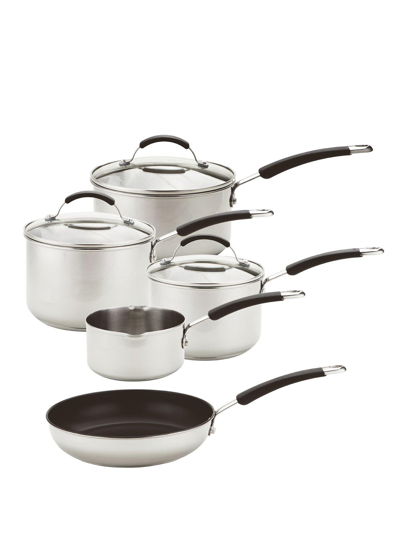 Image 1 of 6 of MEYER Induction 5-Piece Stainless Steel Pan Set