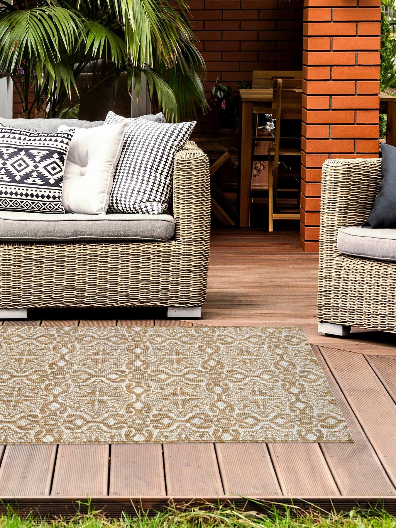 Image 1 of 5 of The Very Collection Victorian Tile Utility Indoor/Outdoor Runner