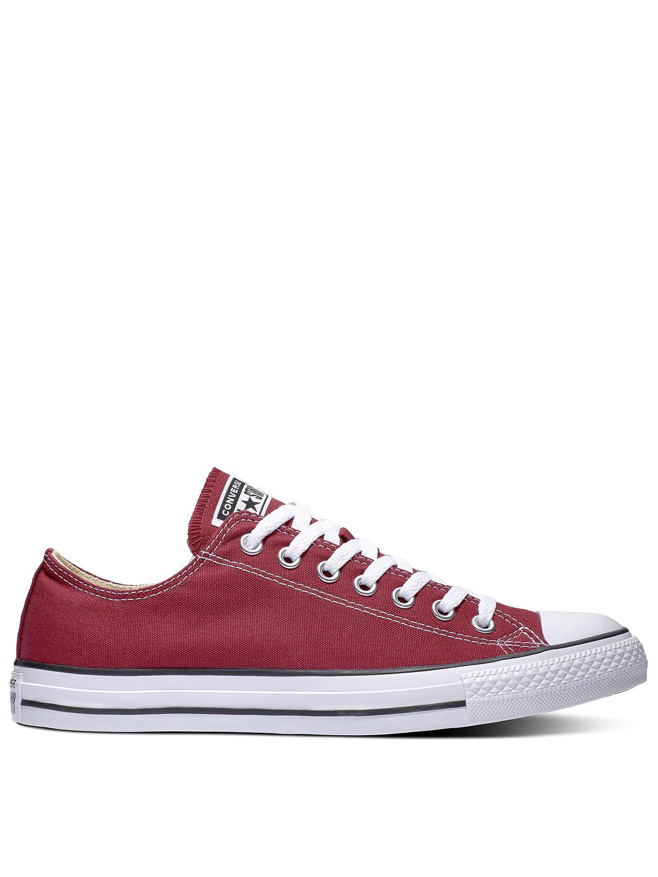 Image 1 of 1 of Converse Seasonal Ox Trainers - Dark Red
