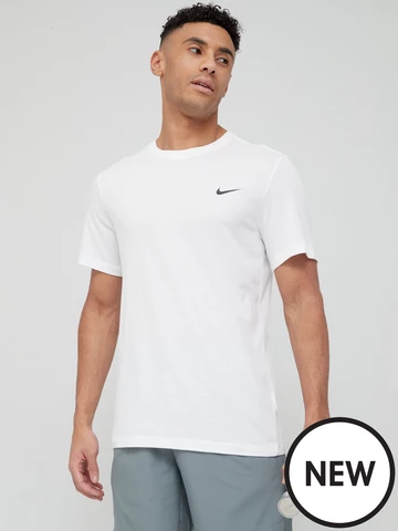 Refrescante En necesidad de Penetración Nike Men's Train Plus Size Dry Fit Cotton T-Shirt - WHITE | Very Ireland
