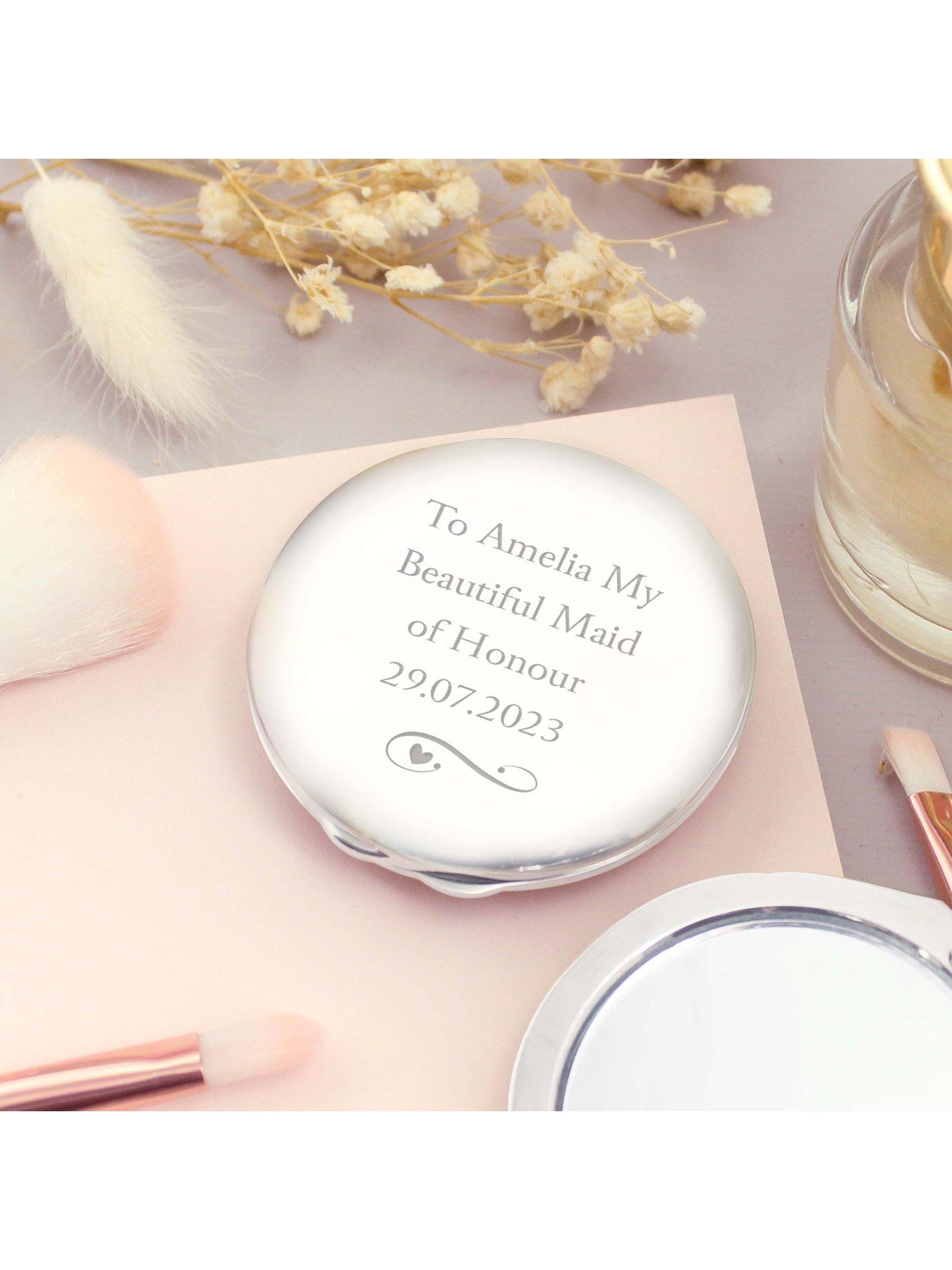 Image 3 of 3 of The Personalised Memento Company Personalised Compact Mirror - A Great Gift