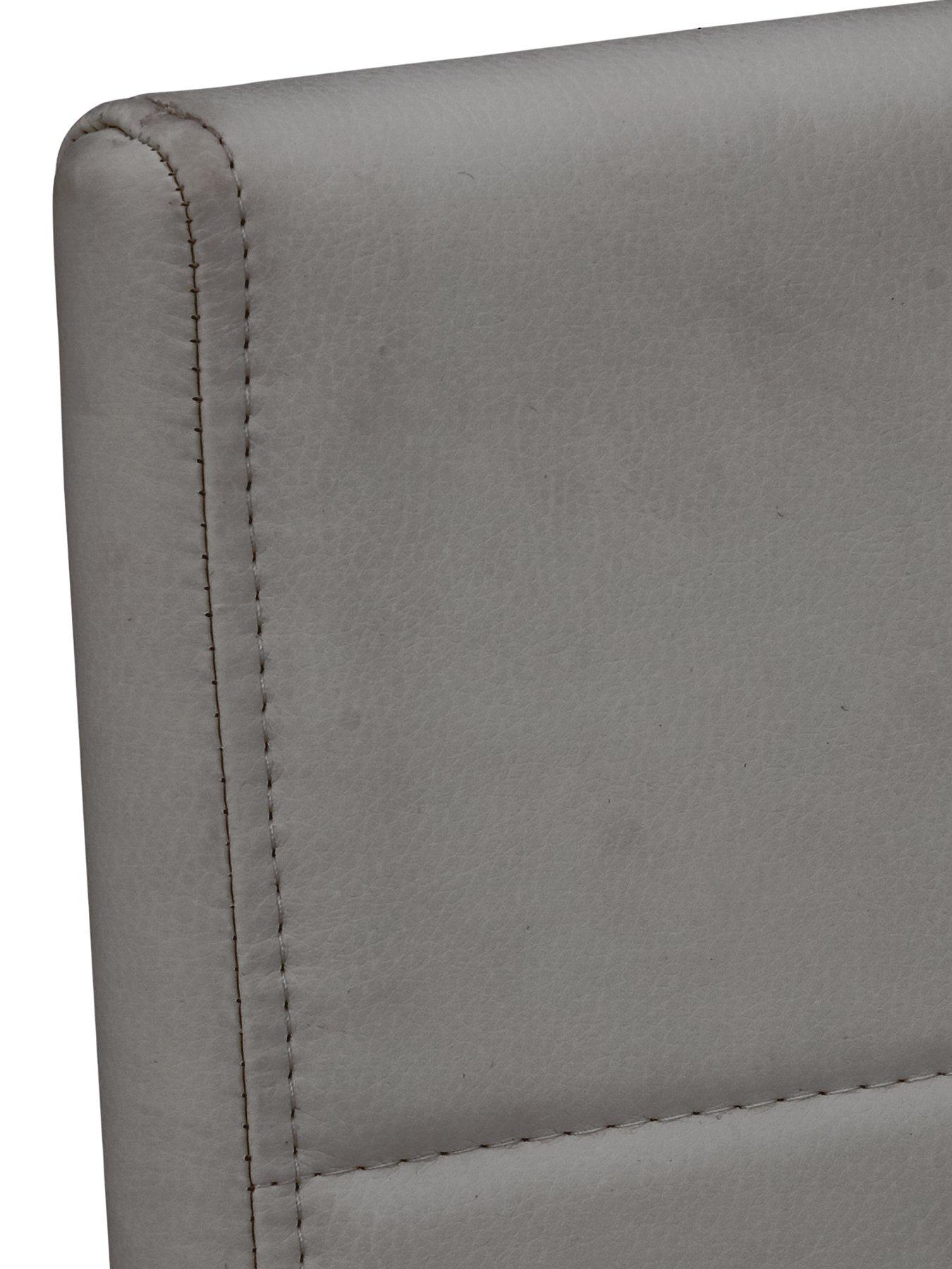 Image 4 of 4 of The Very Collection Pair of Jet Faux Leather Cantilever Dining Chairs - Grey