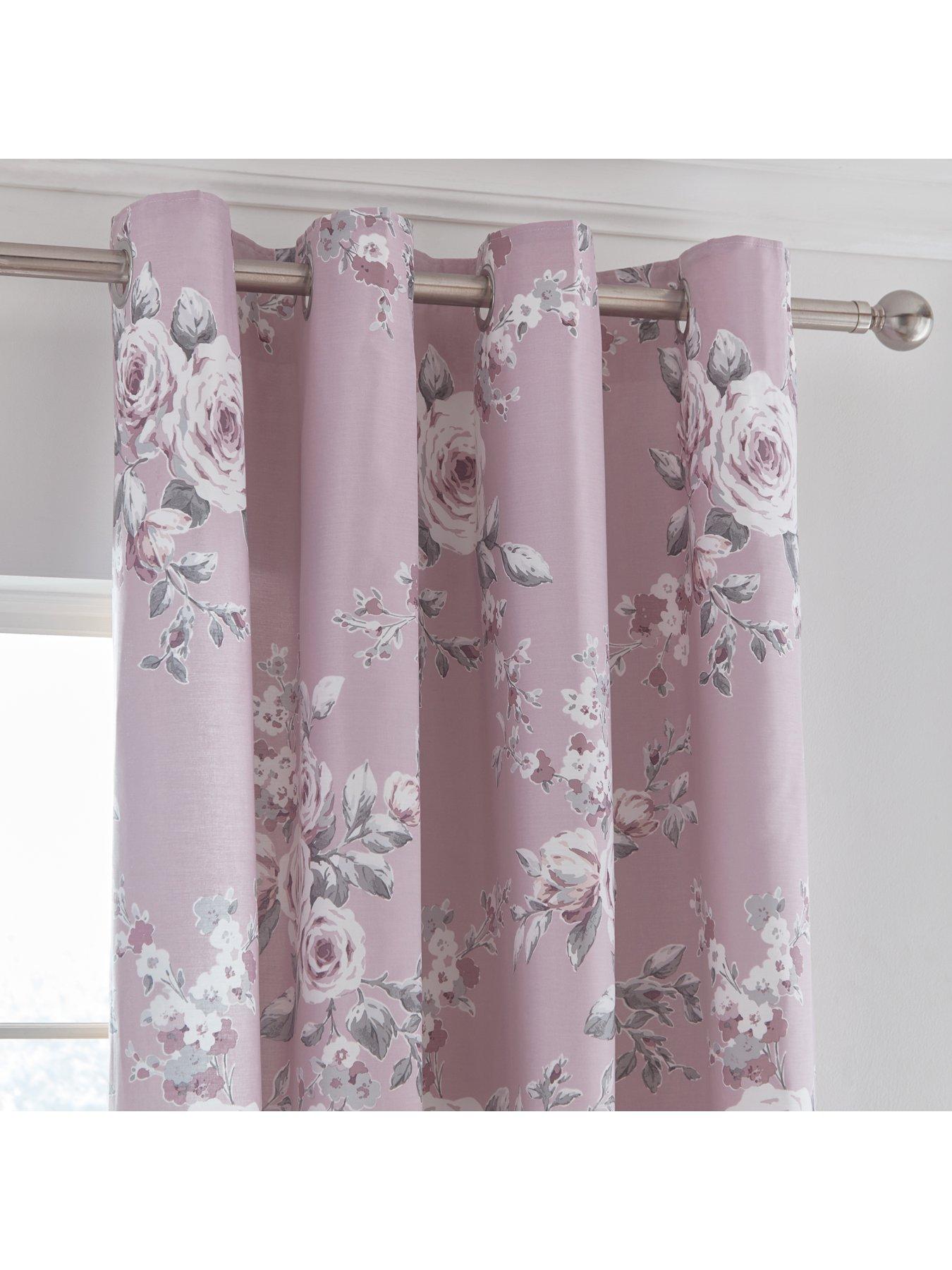 Image 2 of 5 of Catherine Lansfield Canterbury Glitter Eyelet Curtains W168xD183cm(W66xD72inches)