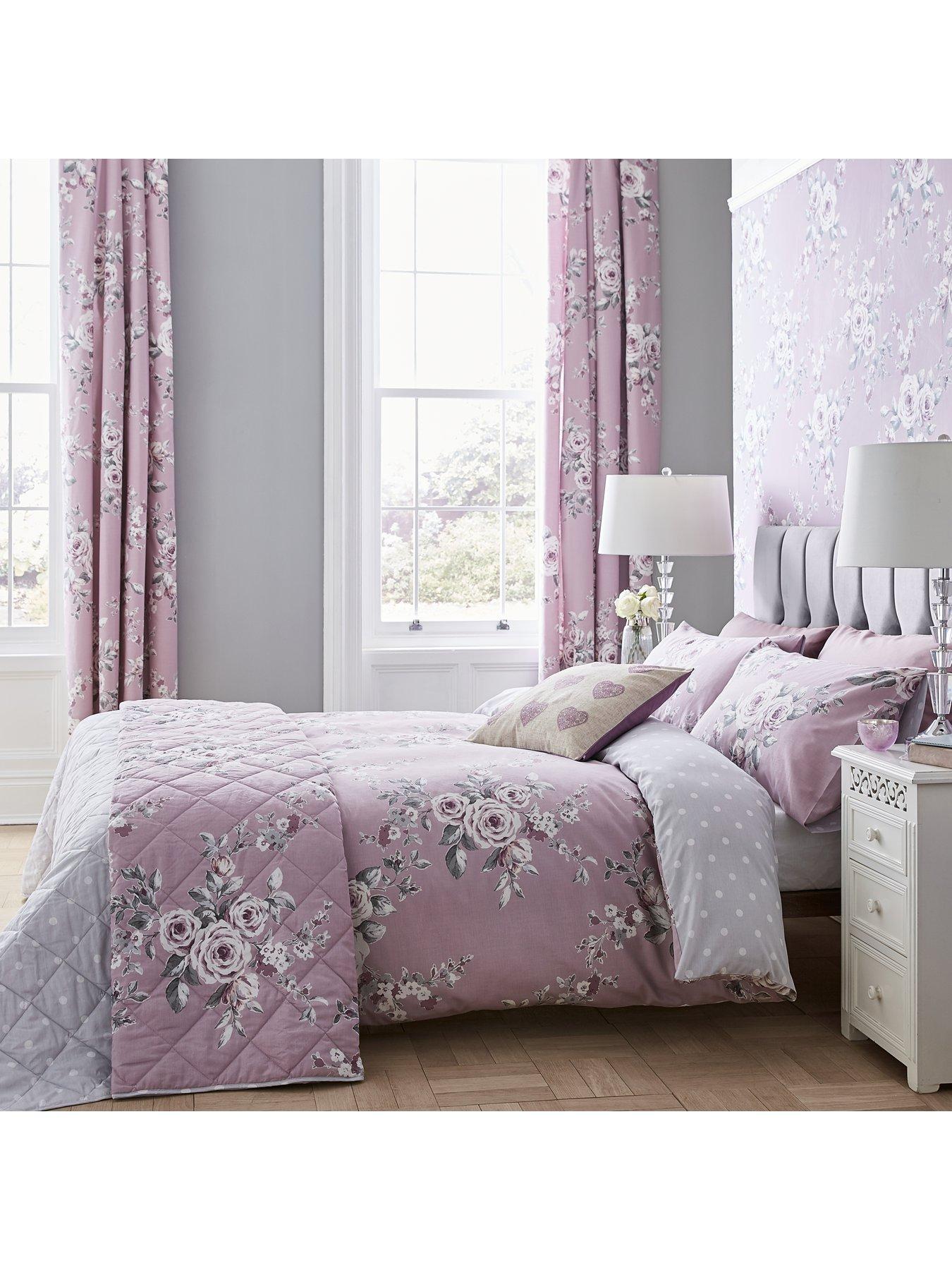 Image 3 of 5 of Catherine Lansfield Canterbury Glitter Eyelet Curtains W168xD183cm(W66xD72inches)