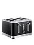 russell-hobbs-inspire-4-slice-black-textured-plastic-toaster-24381front