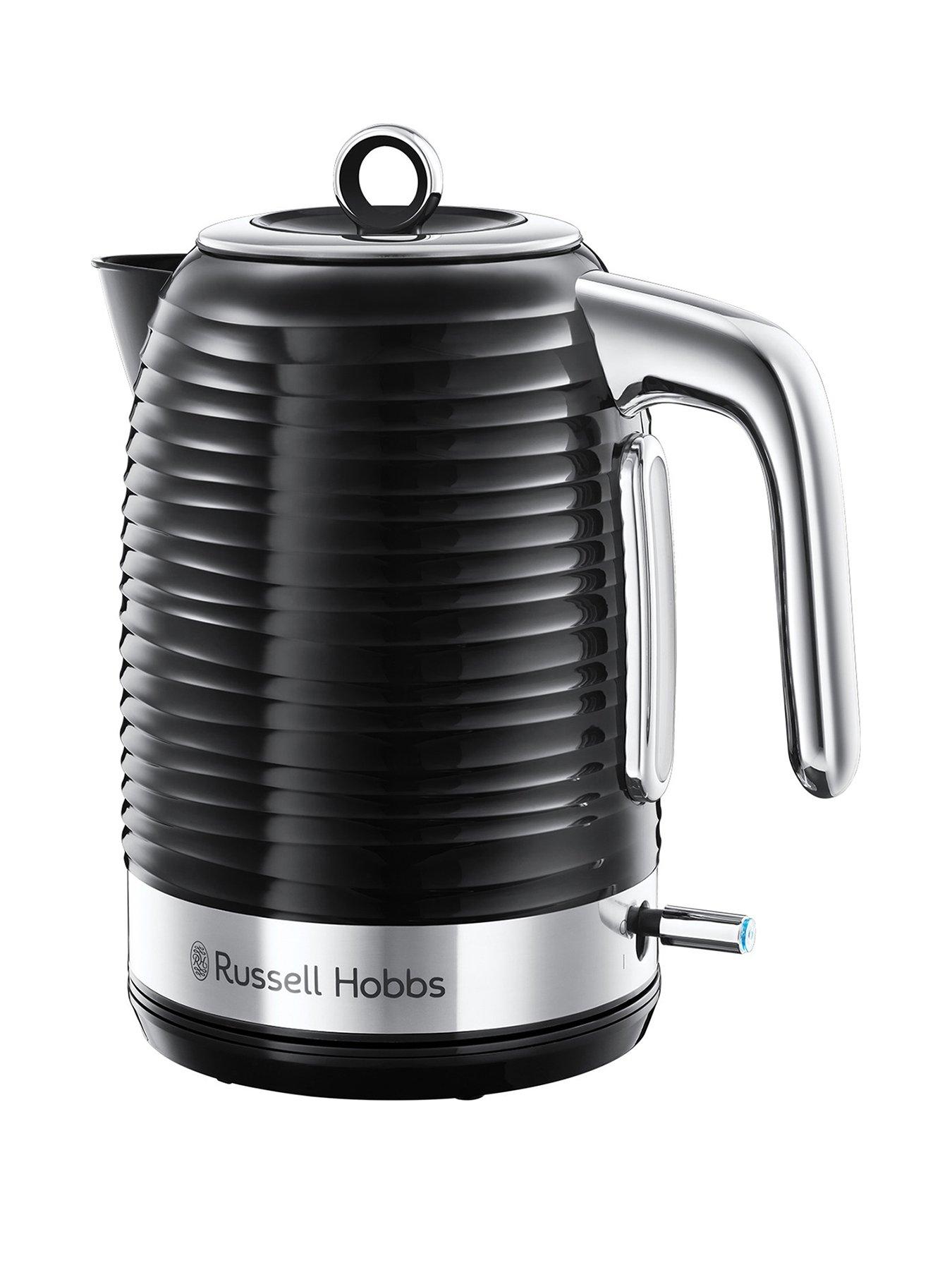 Image 1 of 8 of Russell Hobbs Inspire Textured Black Plastic Kettle - 24361