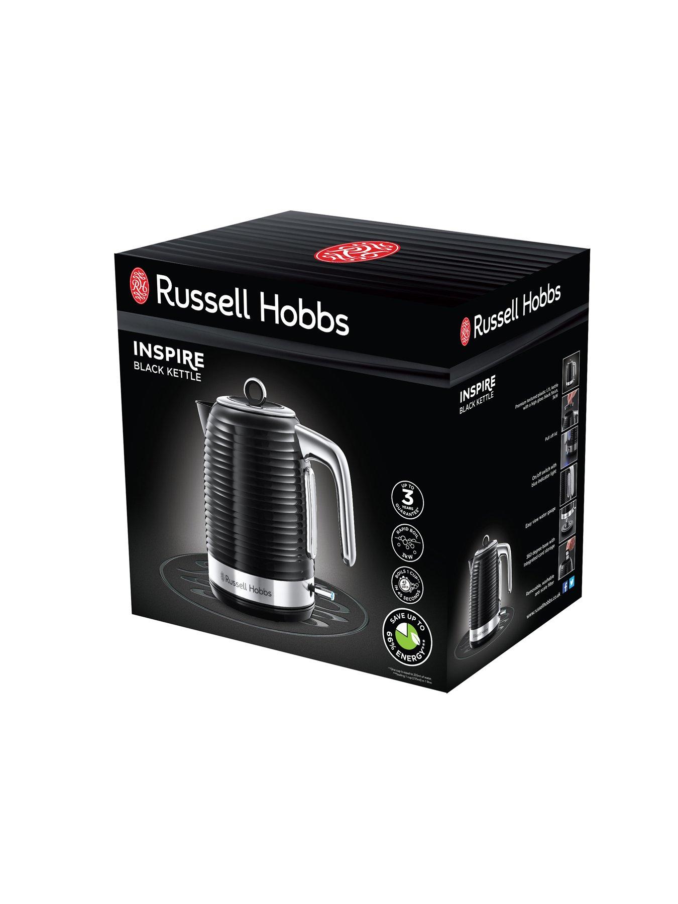 Image 2 of 8 of Russell Hobbs Inspire Textured Black Plastic Kettle - 24361