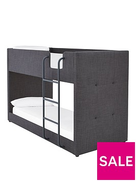 very-home-lubananbspfabric-bunk-bed-frame-with-mattress-options-buy-and-save-grey