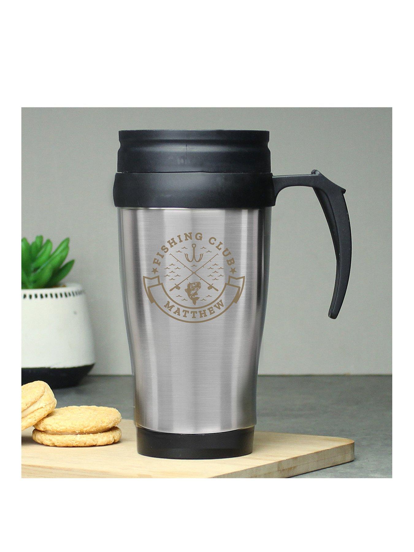 Image 1 of 2 of The Personalised Memento Company Personalised Fishing Club Travel Mug