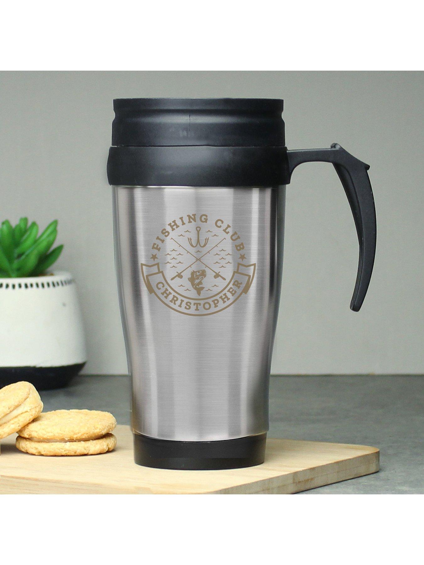 Image 2 of 2 of The Personalised Memento Company Personalised Fishing Club Travel Mug