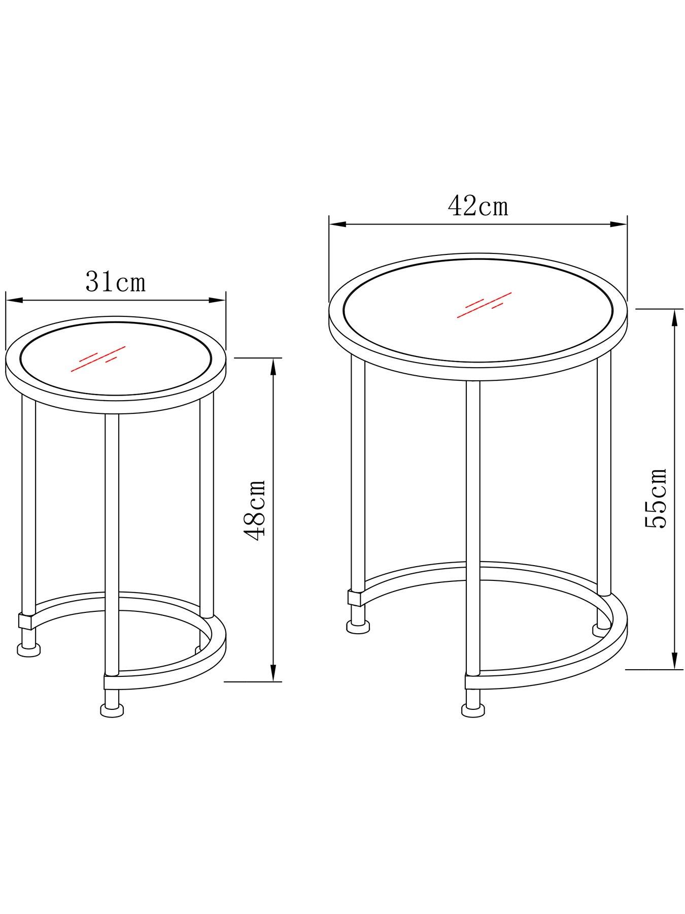 Image 6 of 6 of Very Home Aruba Nest of Lamp Tables