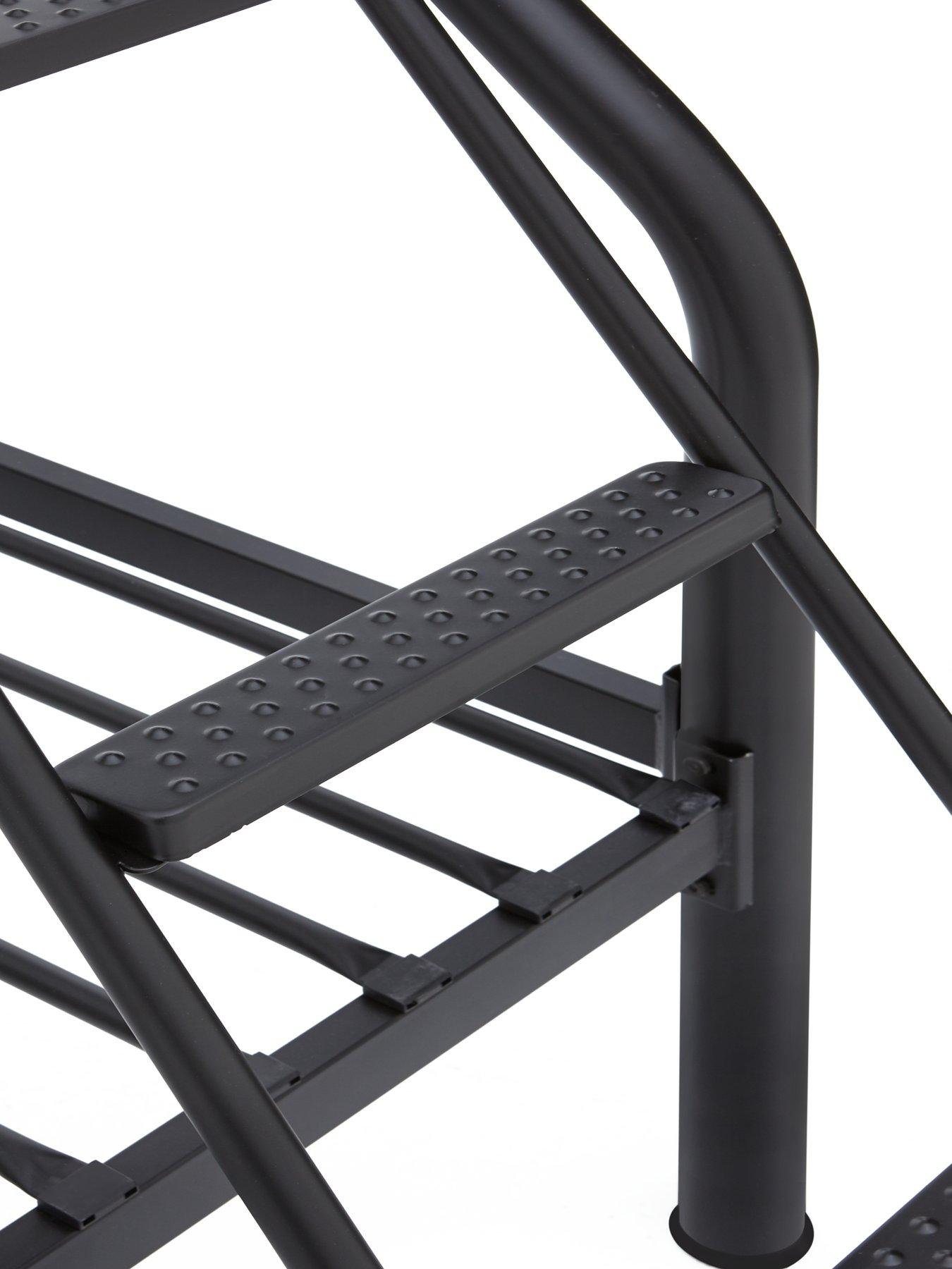 Image 3 of 4 of Very Home Domino Metal Trio Bunk Bed with Optional Mattresses - with Ladder and Top Bunk&nbsp;Guard Rail
