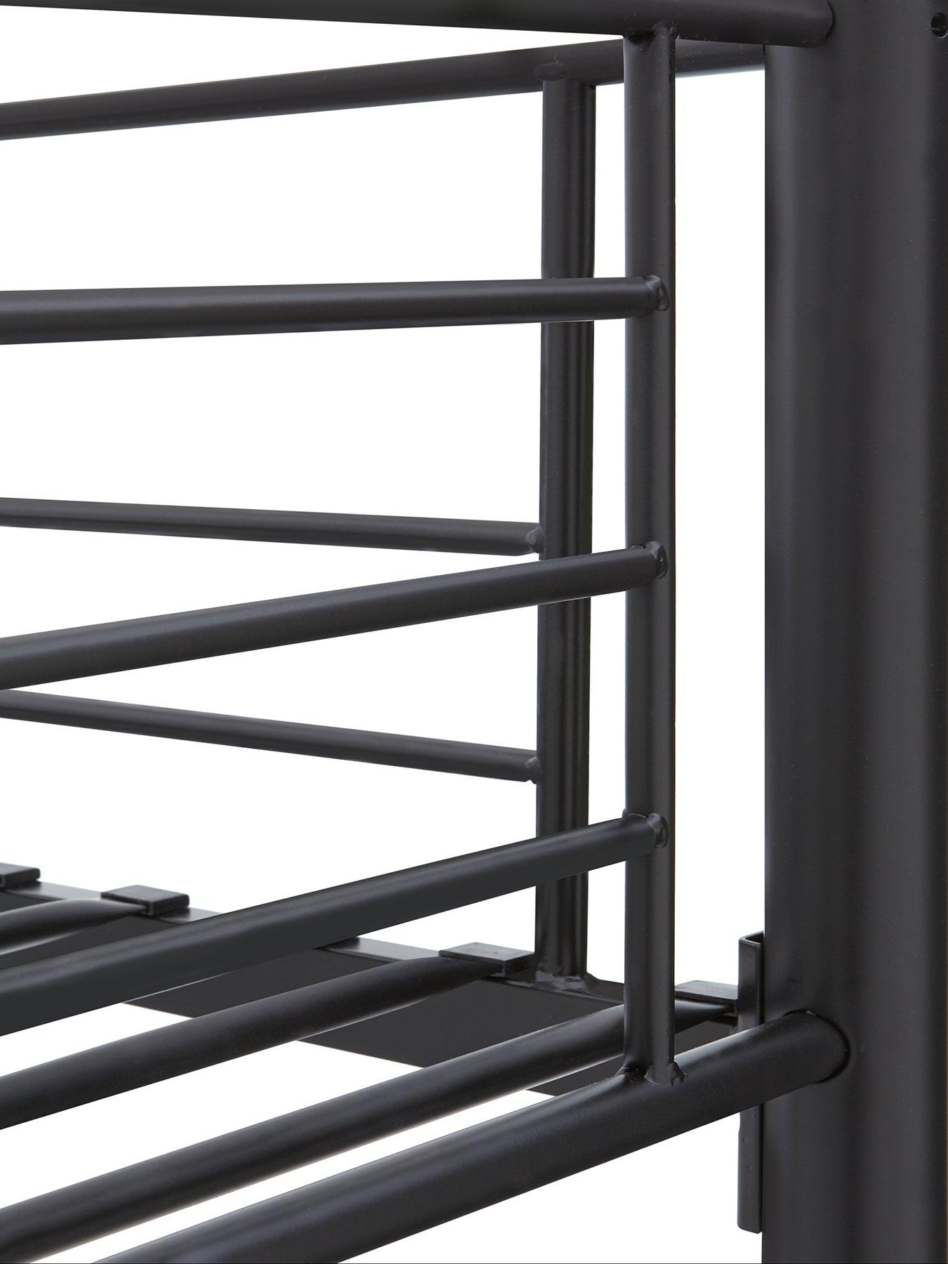 Image 4 of 4 of Very Home Domino Metal Trio Bunk Bed with Optional Mattresses - with Ladder and Top Bunk&nbsp;Guard Rail