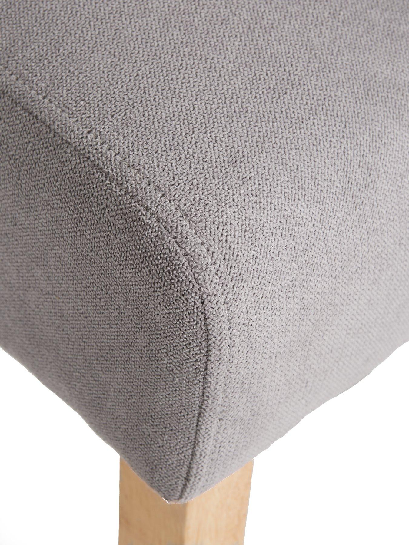 Image 6 of 7 of Very Home Pair Of Fabric Scroll Back Dining Chairs - Grey&nbsp;- FSC&reg; Certified