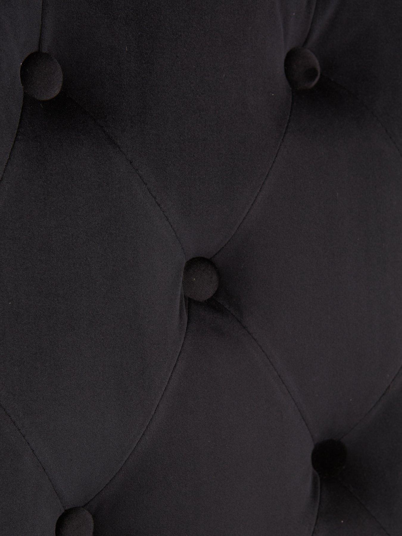 Image 5 of 7 of Very Home Pair Of Velvet Scroll Back Dining Chairs - Black&nbsp;- FSC&reg; Certified