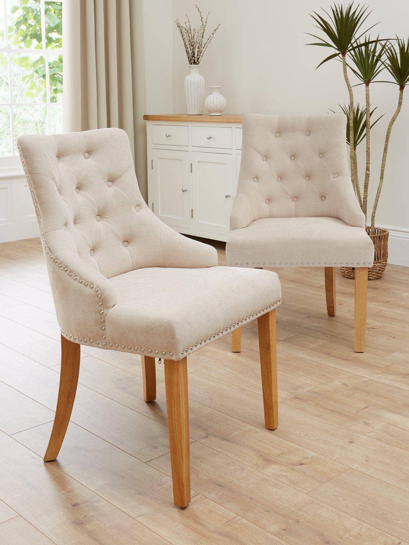 Pair of Warwick Fabric Dining Chairs FSC Certified