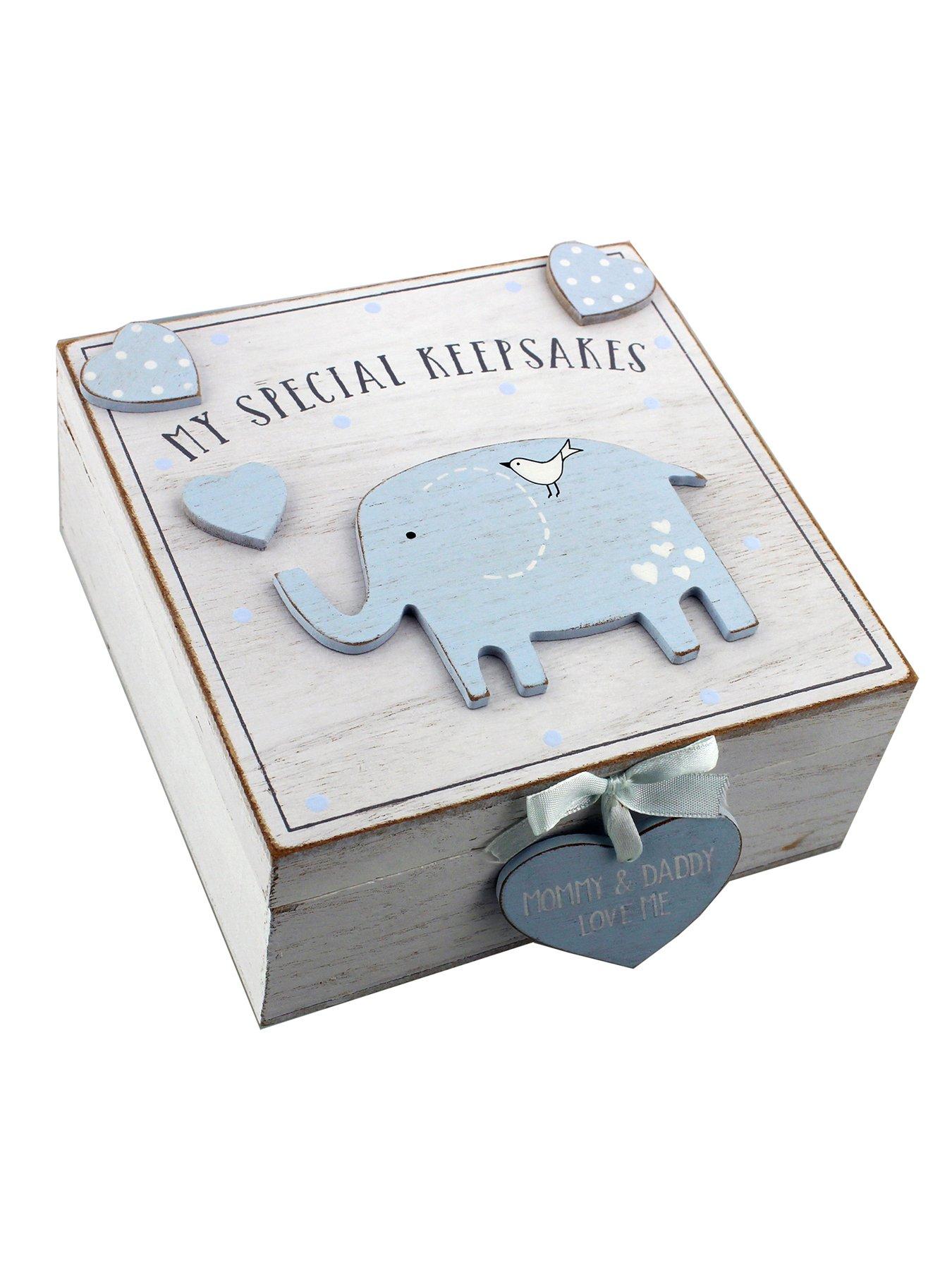 Image 2 of 2 of Petit Cheri MDF My Special Keepsake Box 16cm x 16cm &ndash; Blue/Pink