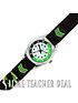 tikkers-white-black-and-green-time-teller-dial-black-fabris-velco-strap-kids-watchstillFront