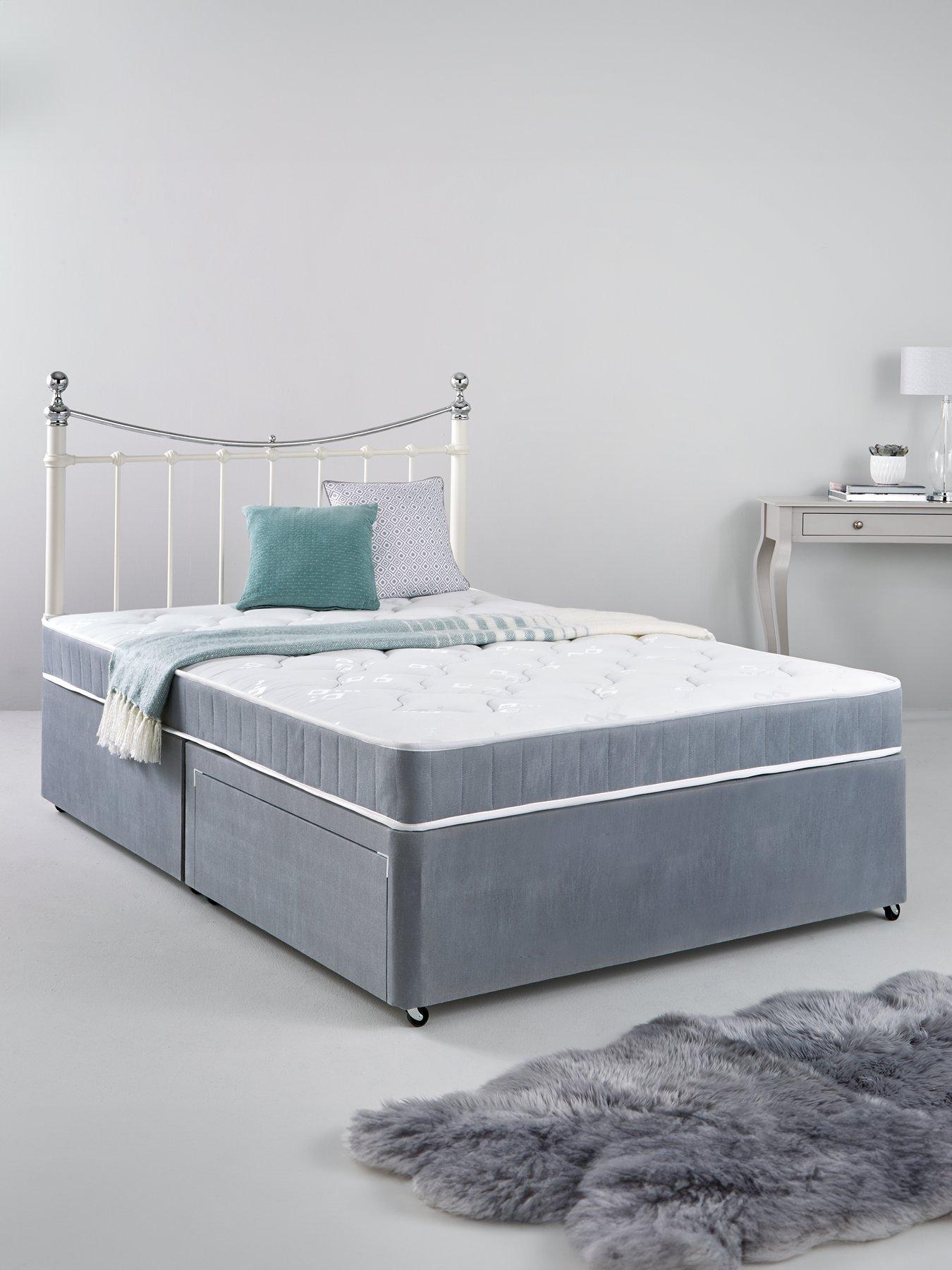 Small double bed store divan set