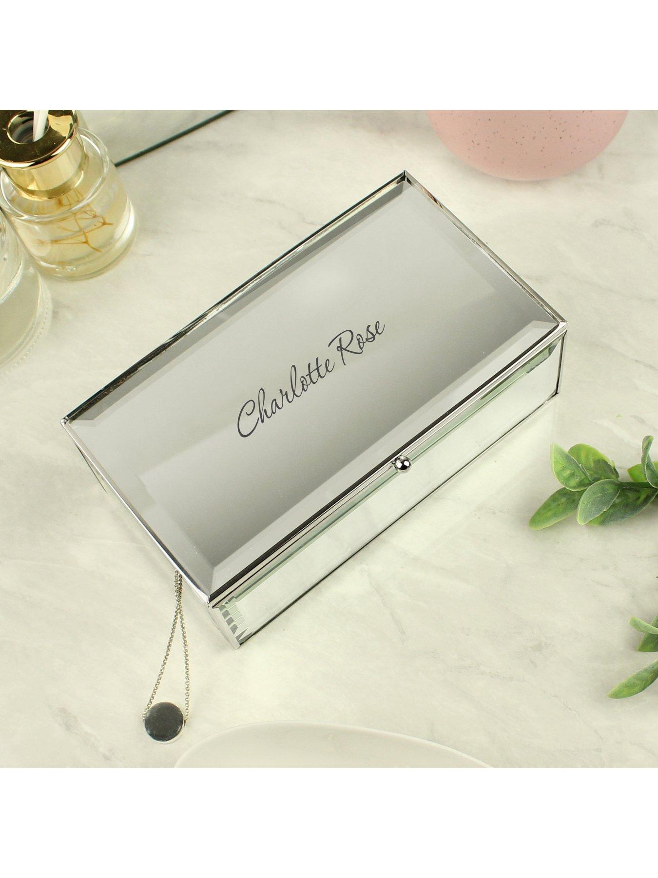 Image 2 of 4 of The Personalised Memento Company Bespoke Glass Mirrored Jewellery Box