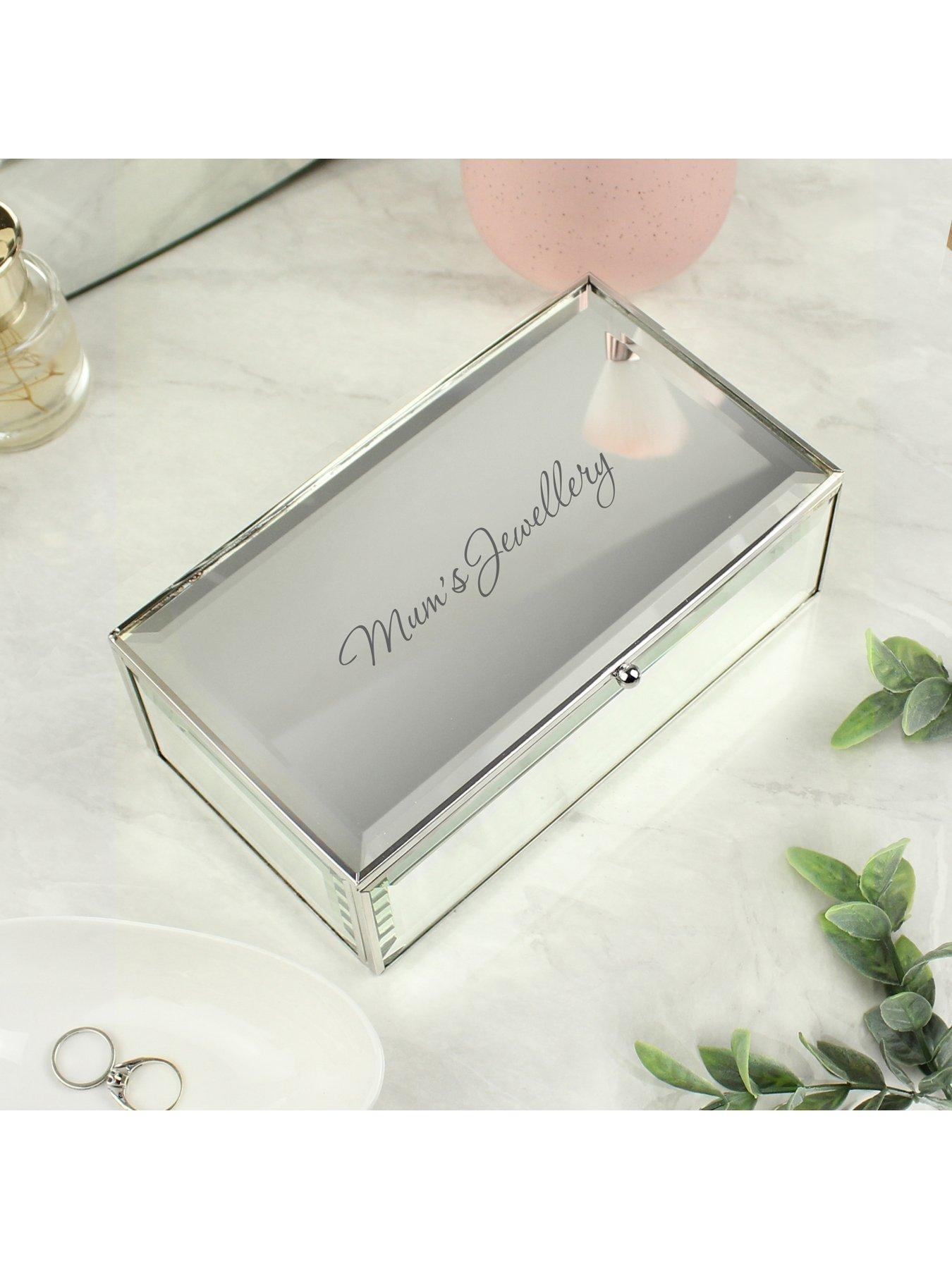 Image 3 of 4 of The Personalised Memento Company Bespoke Glass Mirrored Jewellery Box
