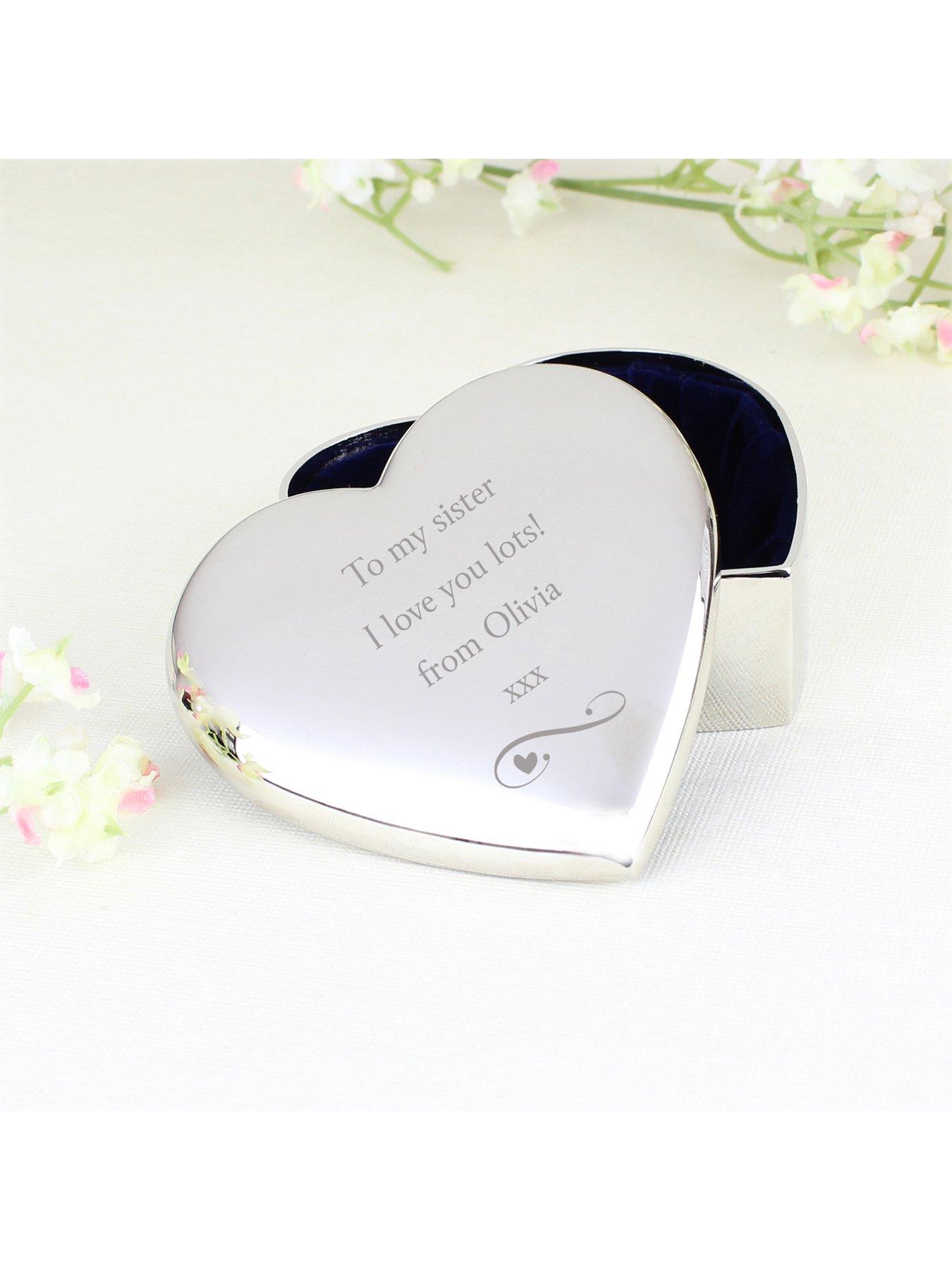 Image 2 of 3 of The Personalised Memento Company Personalised Heart Trinket Box
