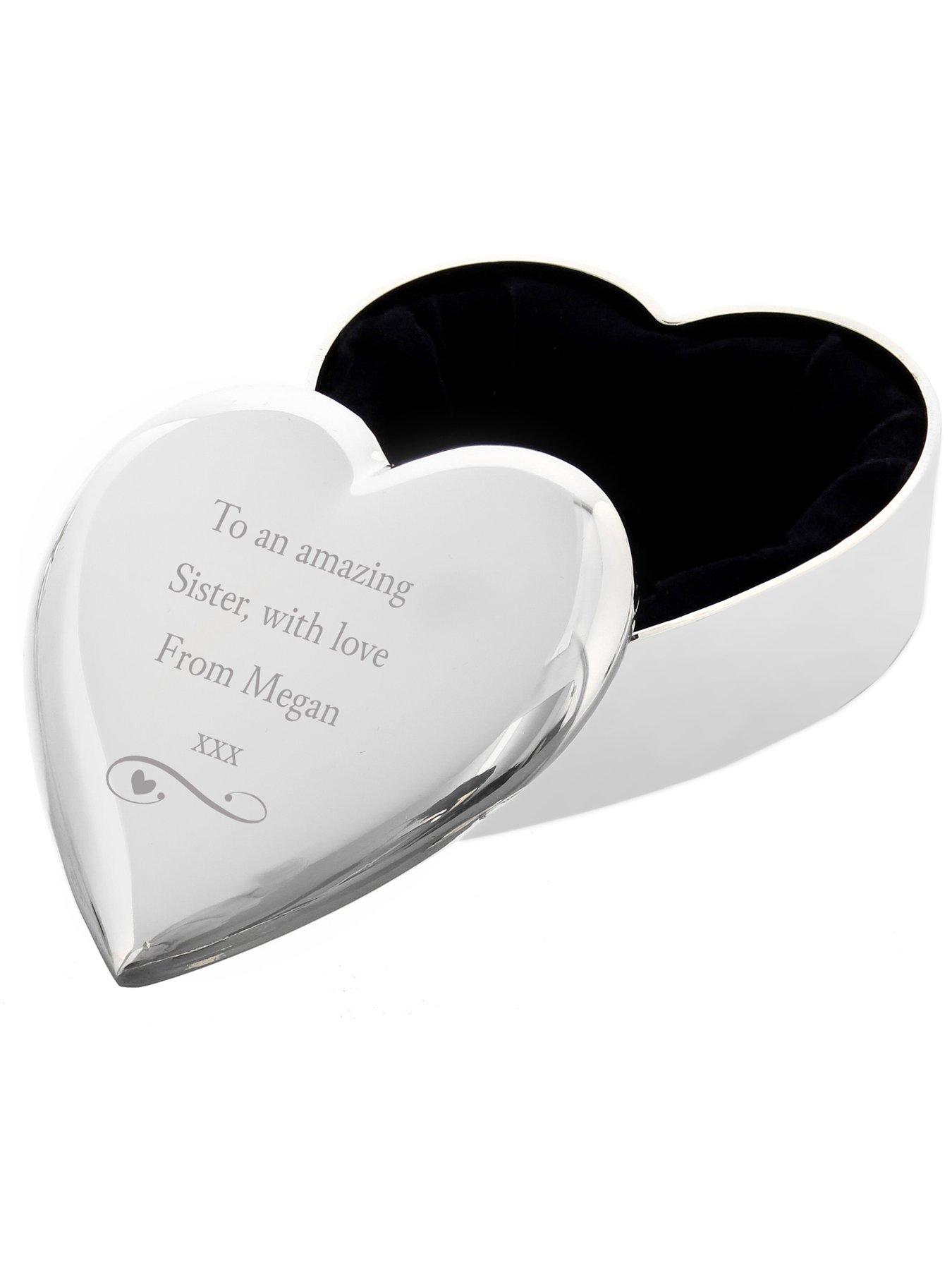 Image 3 of 3 of The Personalised Memento Company Personalised Heart Trinket Box