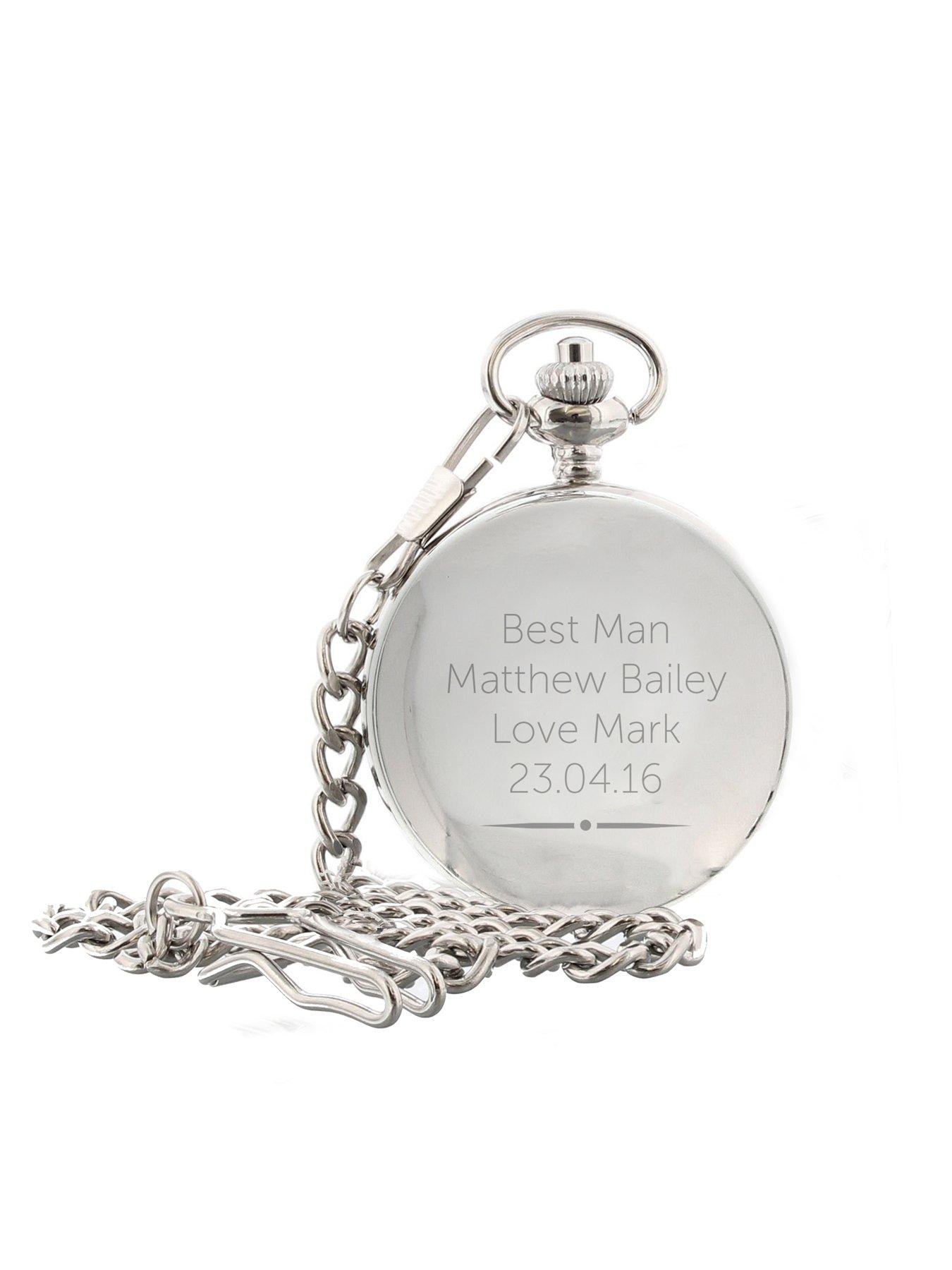 Image 2 of 4 of The Personalised Memento Company Personalised Pocket Watch - Comes With A 35 cm Chain
