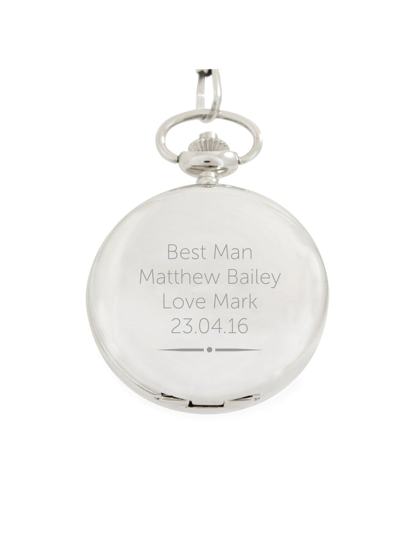 Mens personalised shop pocket watch