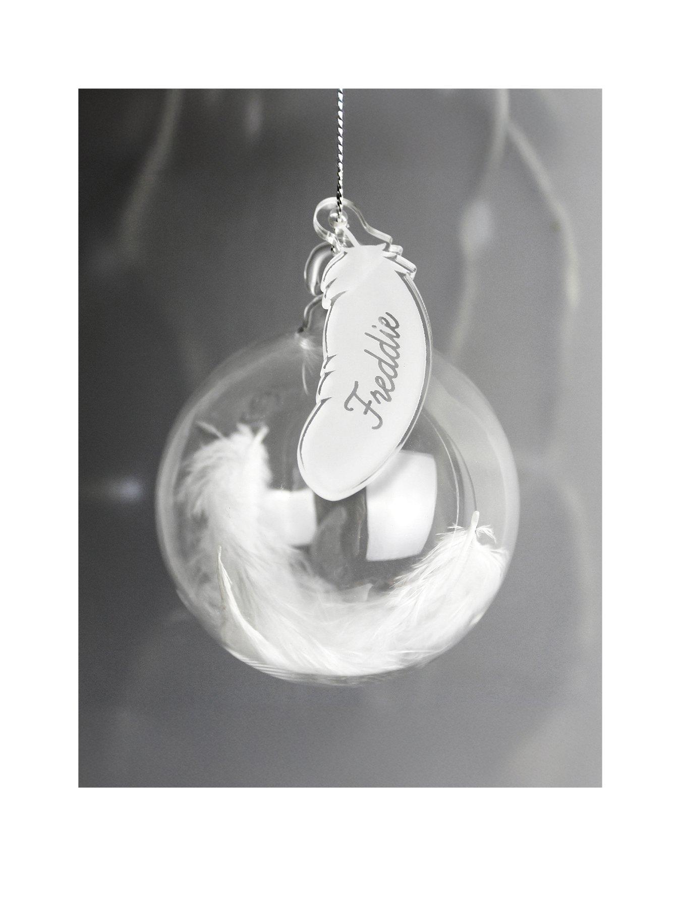 Image 1 of 2 of The Personalised Memento Company Personalised Feather Bauble