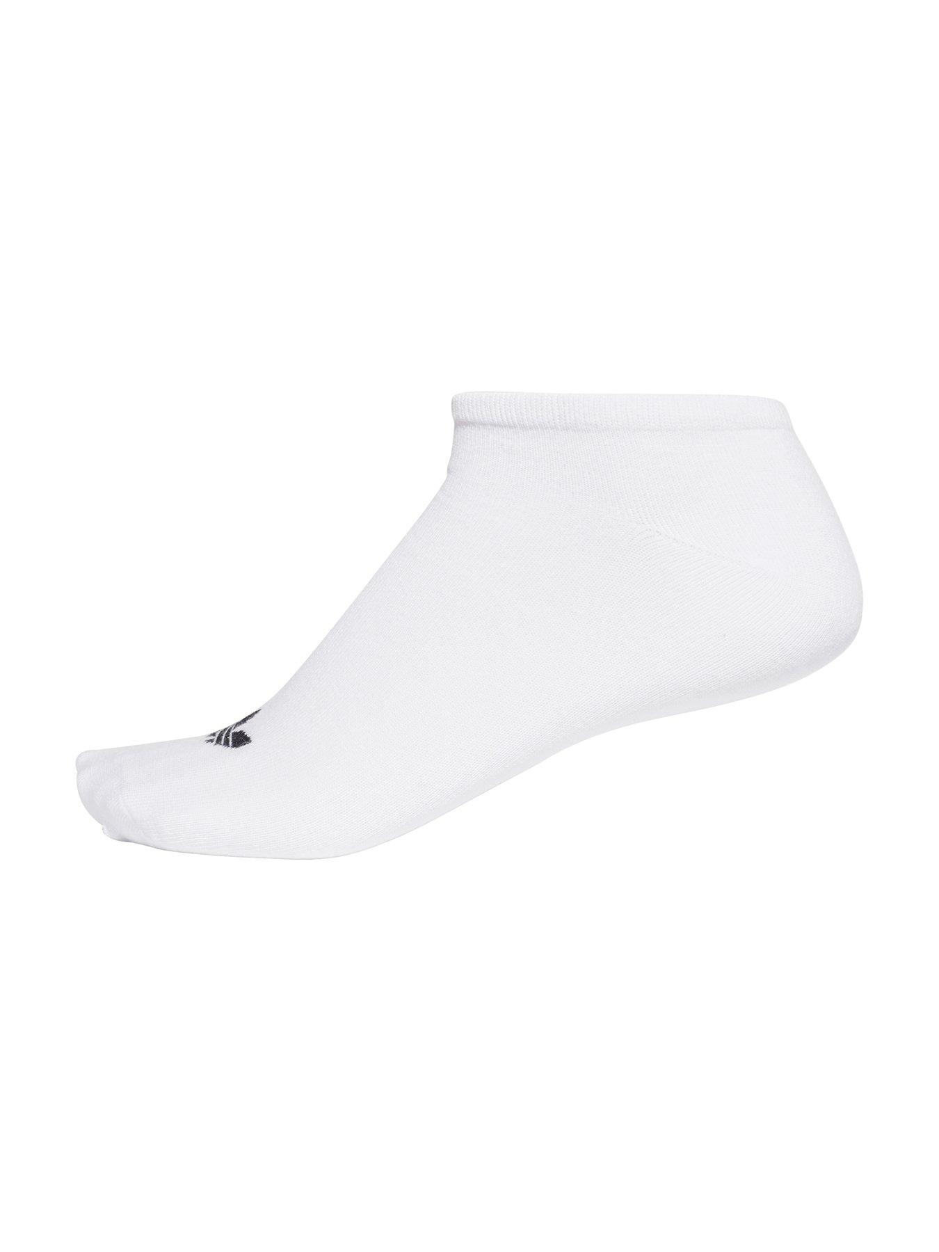 adidas-originals-unisex-3-pack-trefoil-liner-socks-whitestillFront