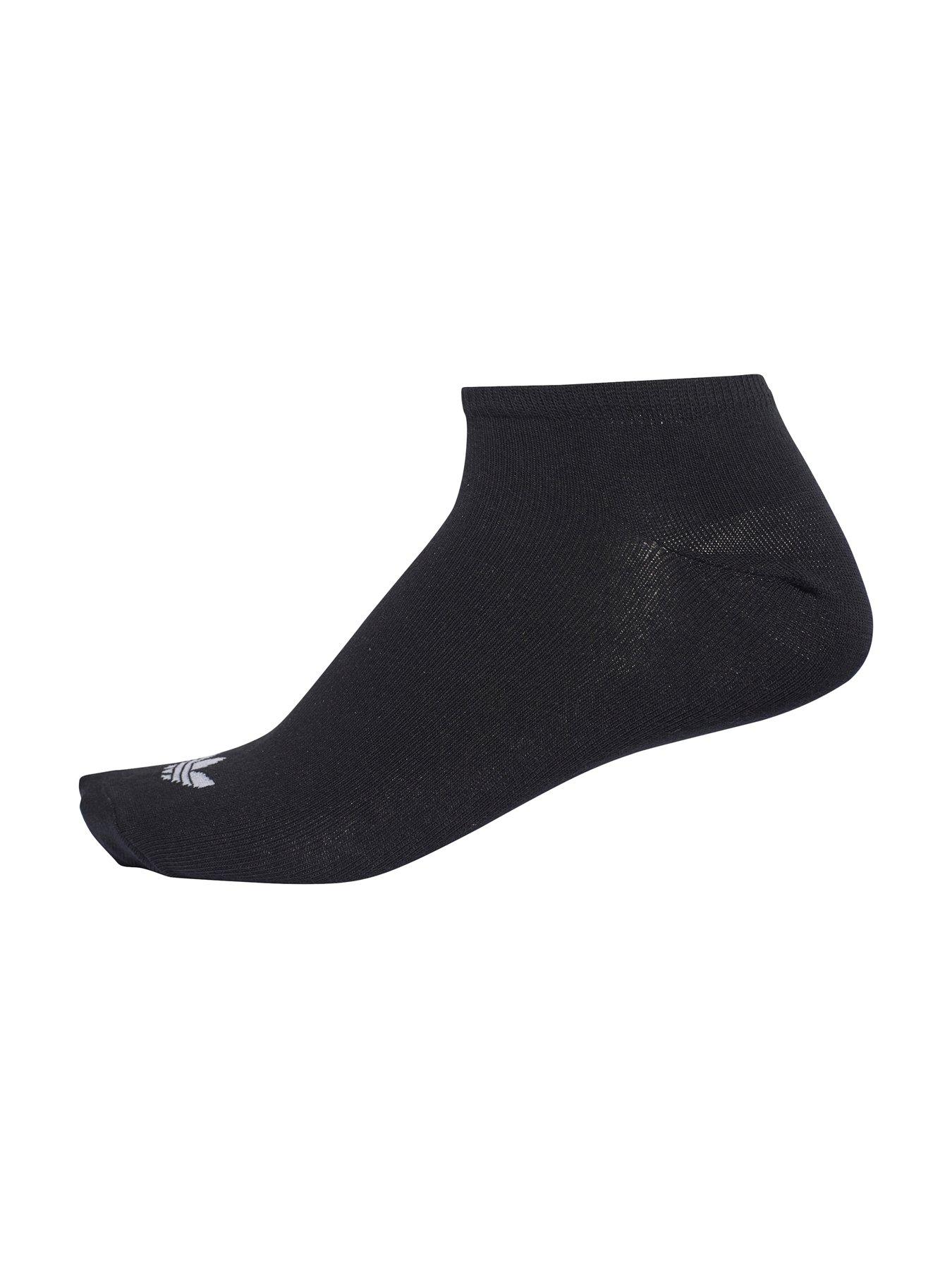 adidas-originals-unisex-3-pack-trefoil-liner-socks-blackstillFront