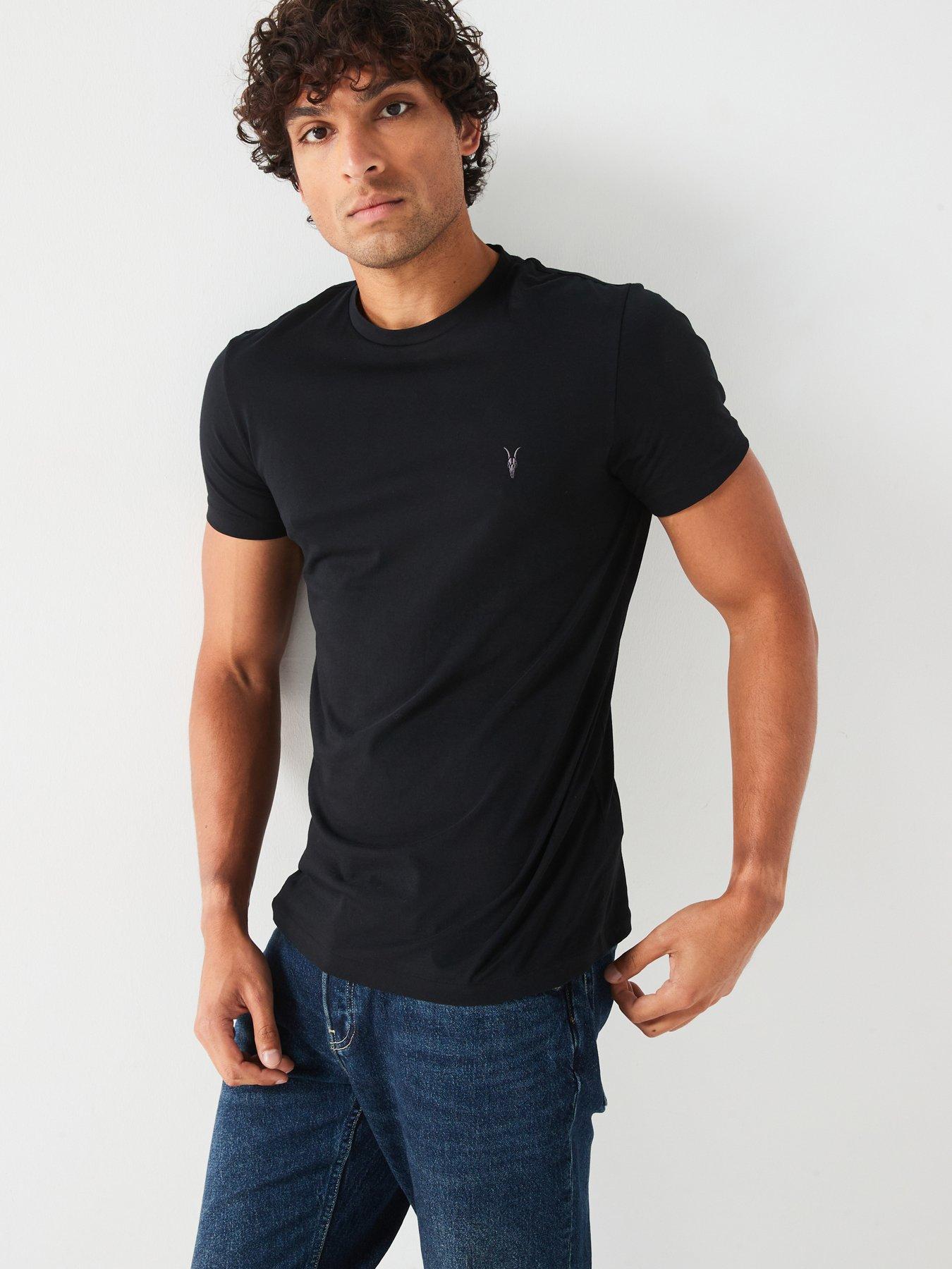 Image of AllSaints Tonic Crew Neck T-Shirt - Black