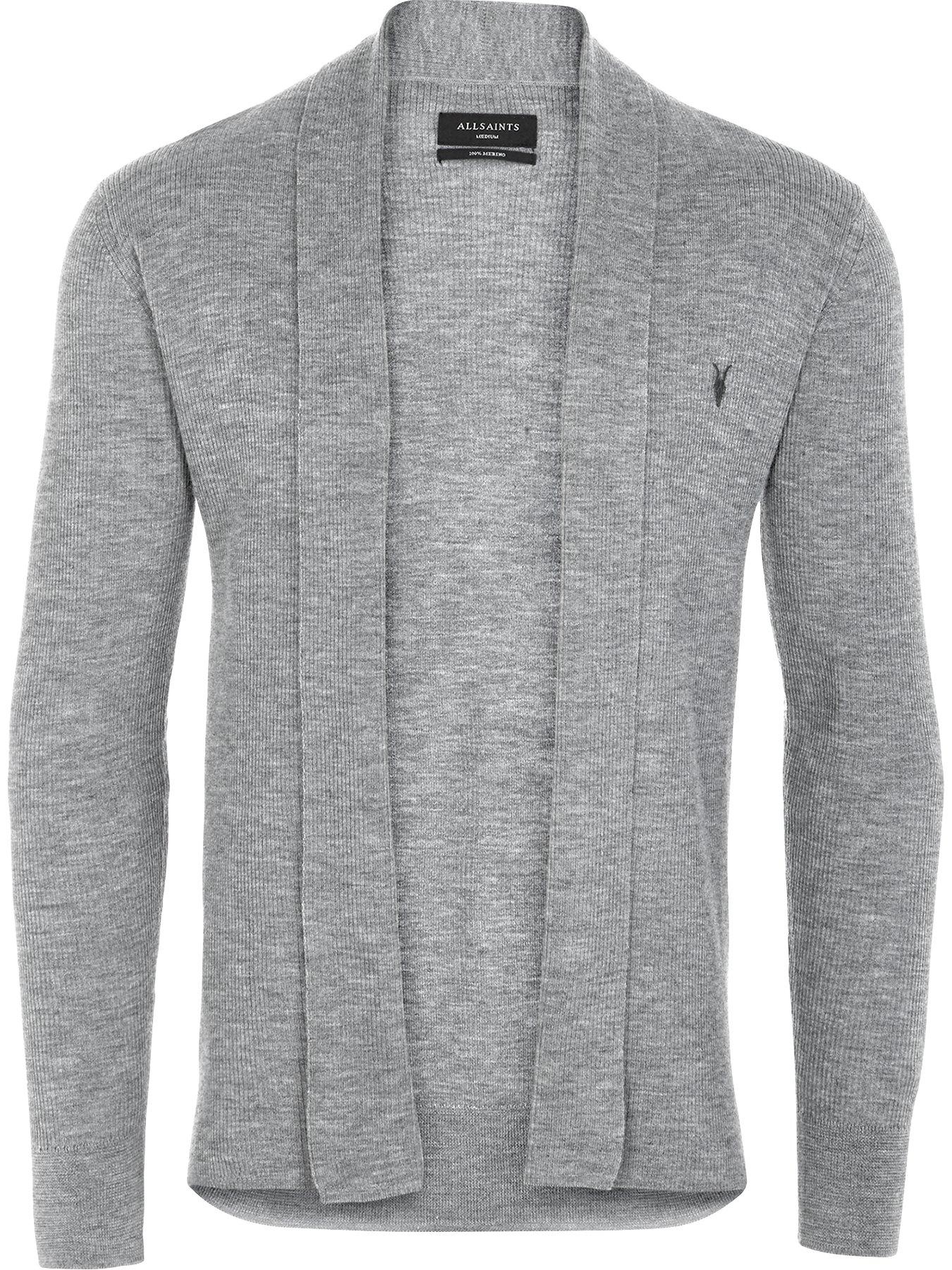 AllSaints Mode Merino Open Cardigan Grey Marl Very Ireland