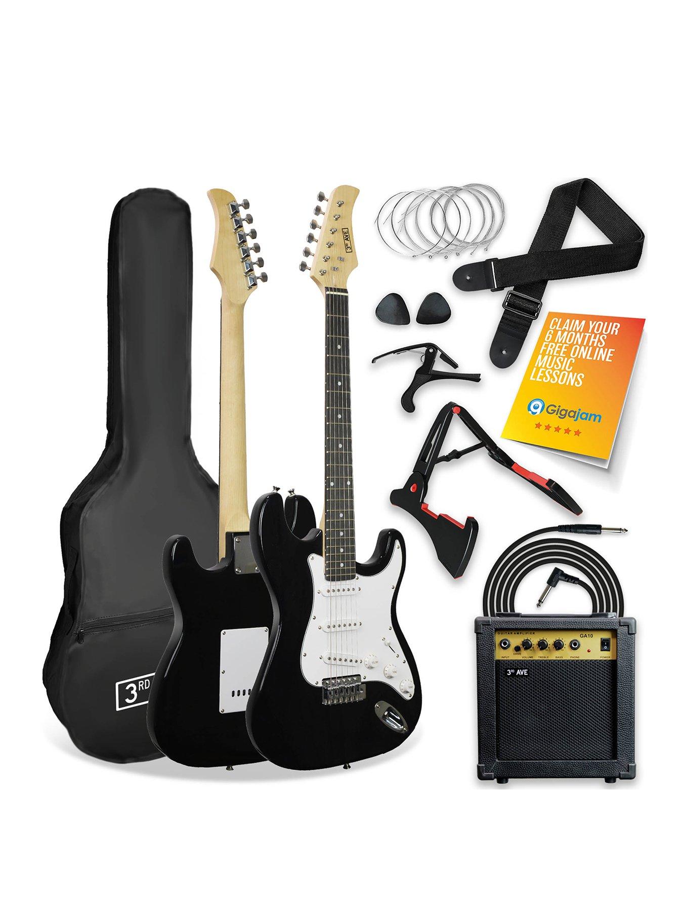 Full Size Electric Bass Guitar with Rechargeable Battery Bluetooth 10 Watt  Amp 4 String Right Handed Beginner Kit Set Package Combo Bundle with Gig