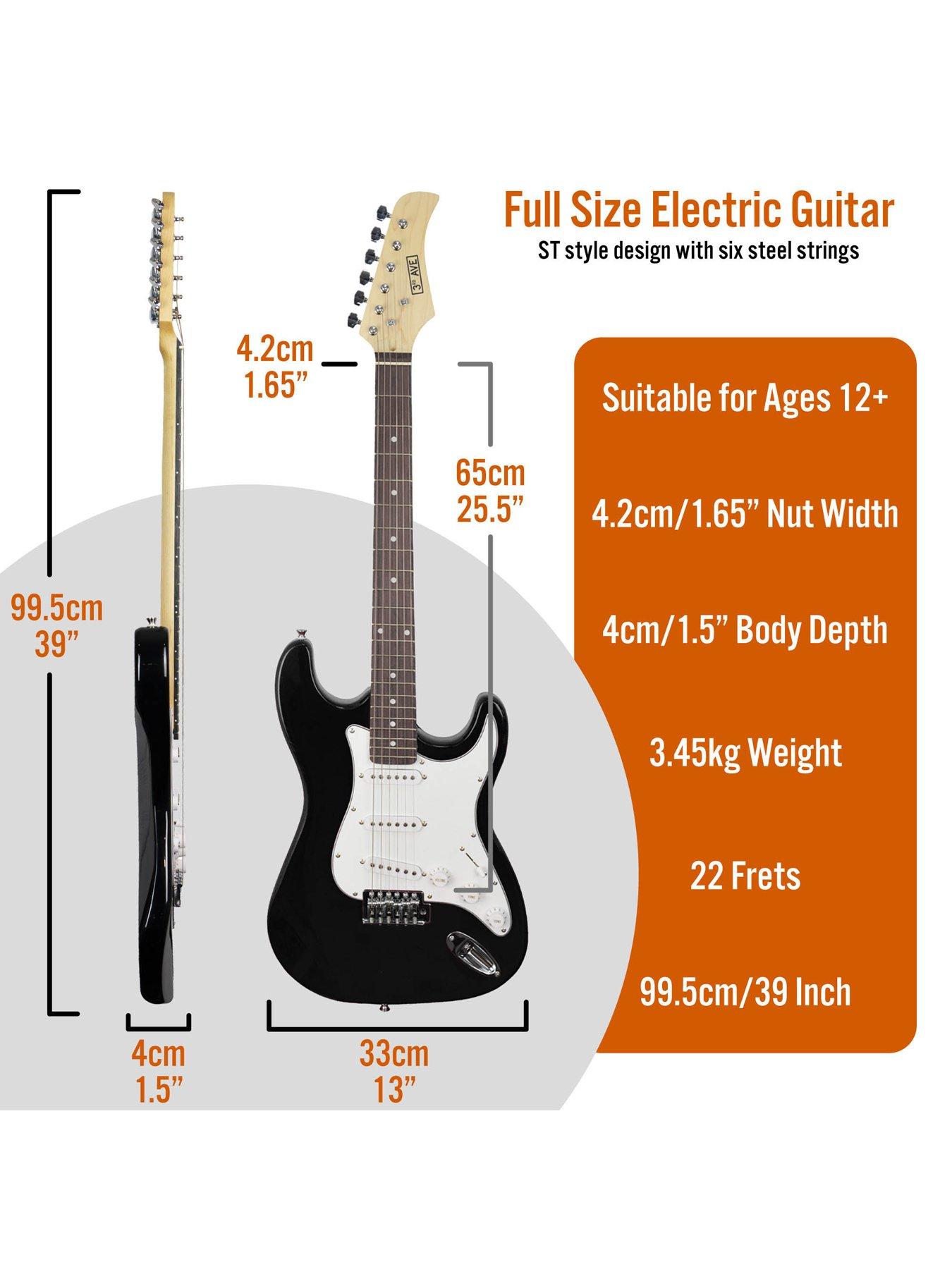 Image 2 of 6 of Rocket 3rd Avenue Full Size 4/4 Electric Guitar Ultimate Kit with Amp - 6 Months FREE Lessons - Black