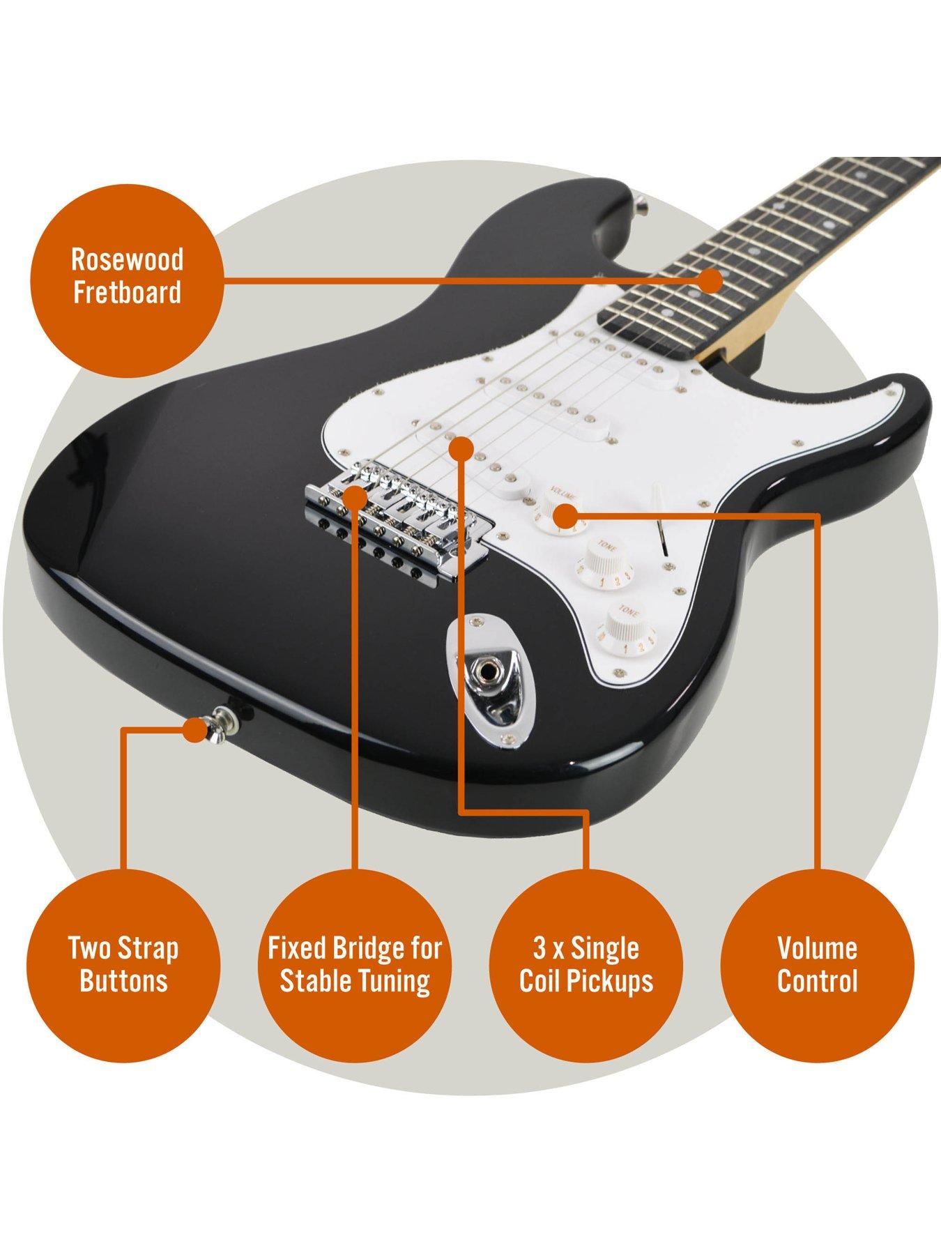 Image 4 of 6 of Rocket 3rd Avenue Full Size 4/4 Electric Guitar Ultimate Kit with Amp - 6 Months FREE Lessons - Black