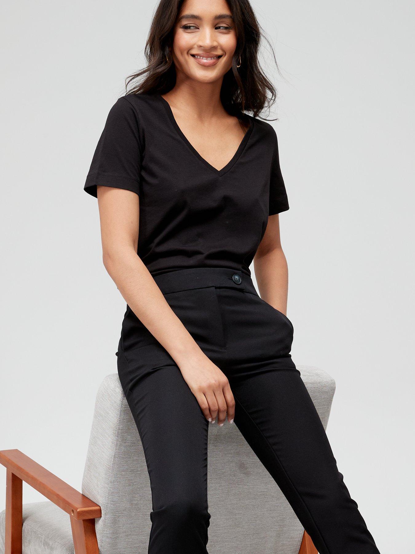 Image 4 of 6 of The Very Collection The Slim Leg Trouser - Black