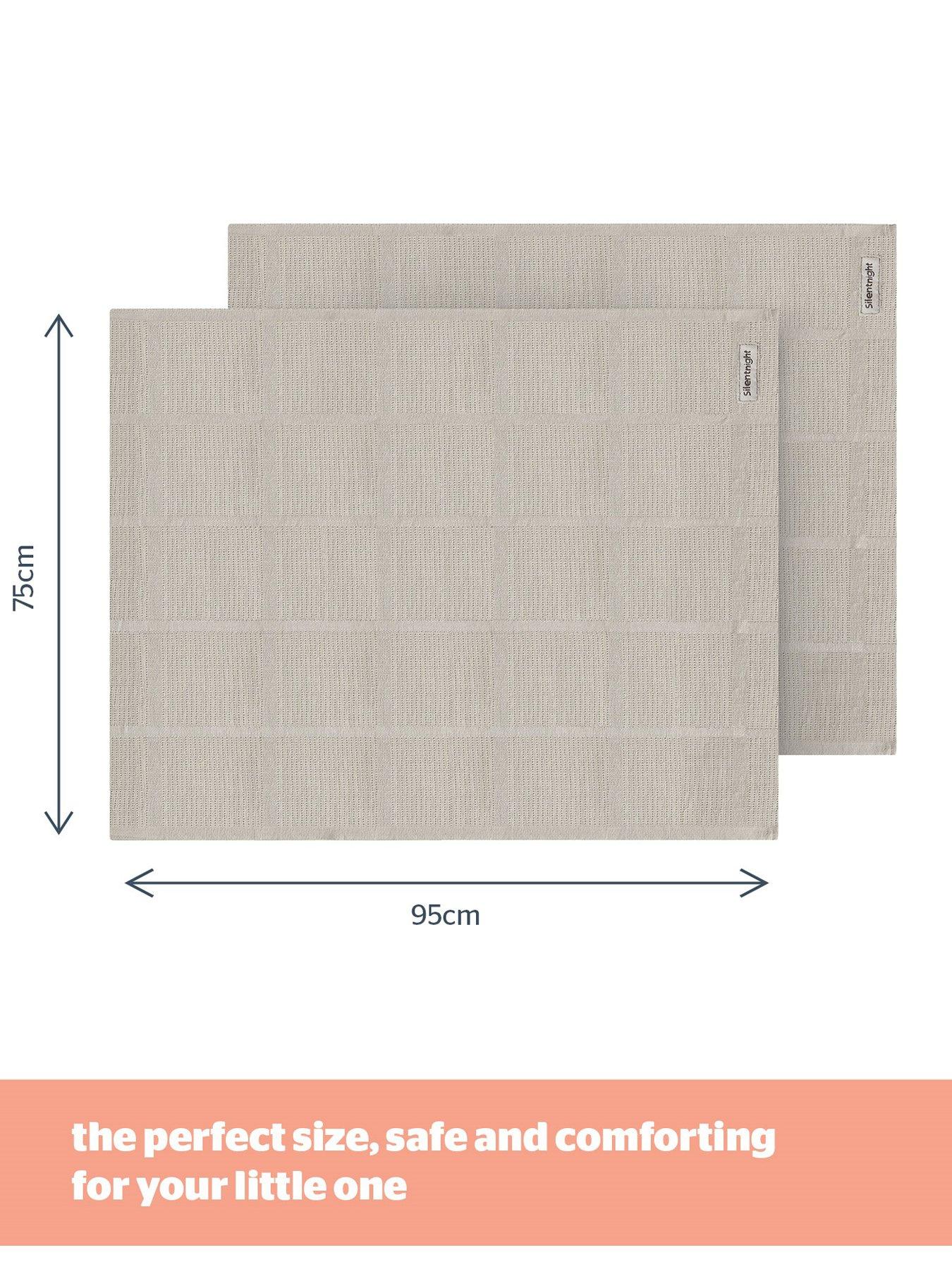 Image 5 of 7 of Silentnight Safe Nights 2 Pack 100% Cotton Cellular Blanket 75cm x 95cm - Grey