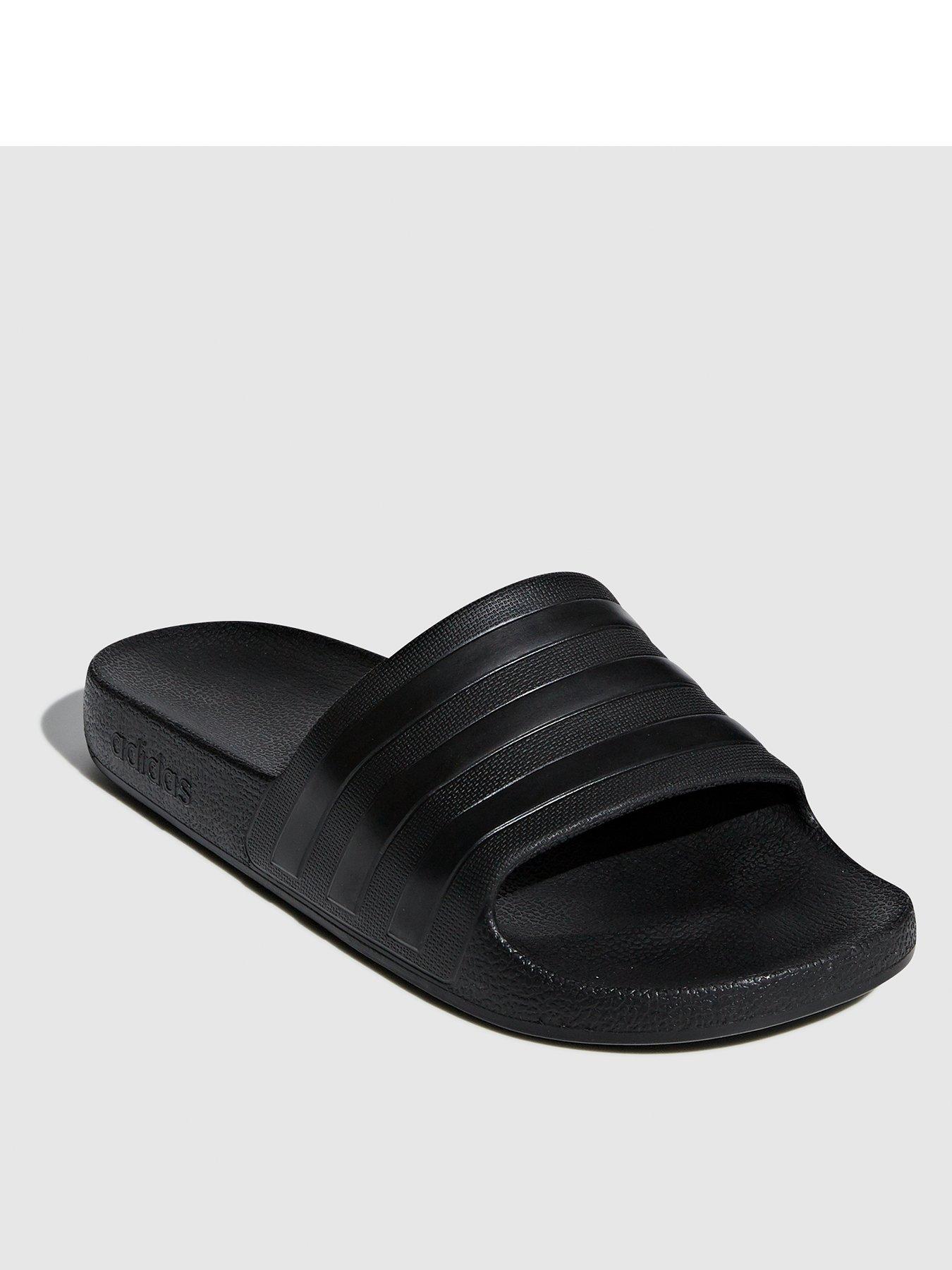 adidas Sportswear Mens Adilette Aqua Sliders - Black