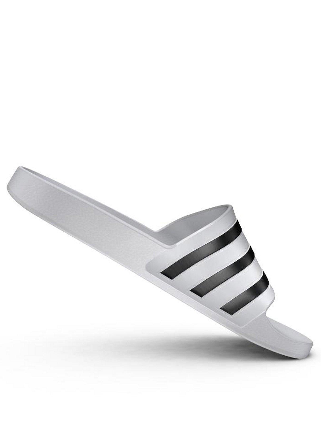 Image 2 of 4 of adidas Sportswear adidas Adilette Aqua Sliders - White/Black