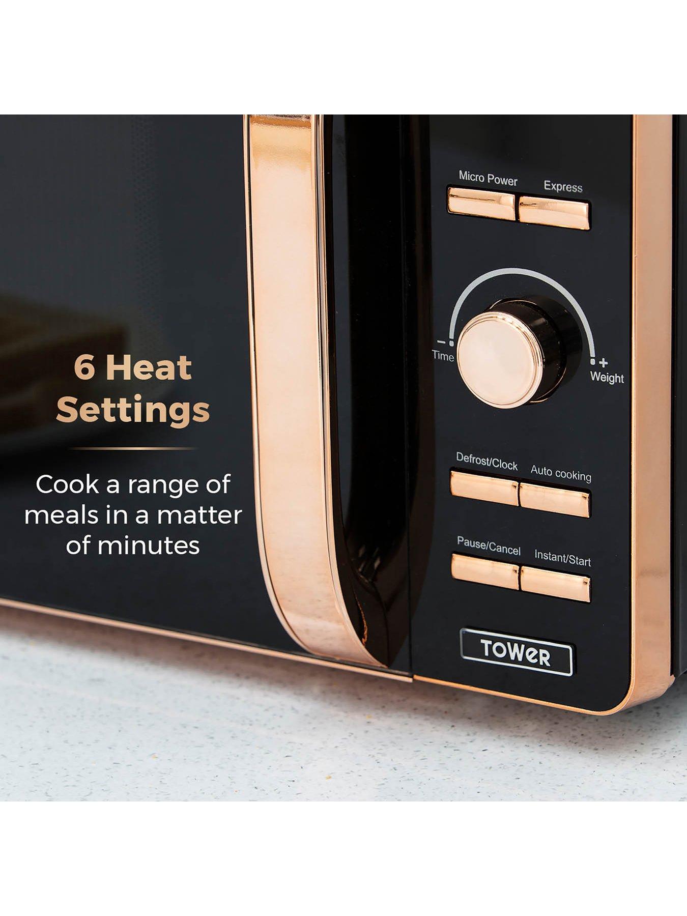 Microwave black deals and rose gold