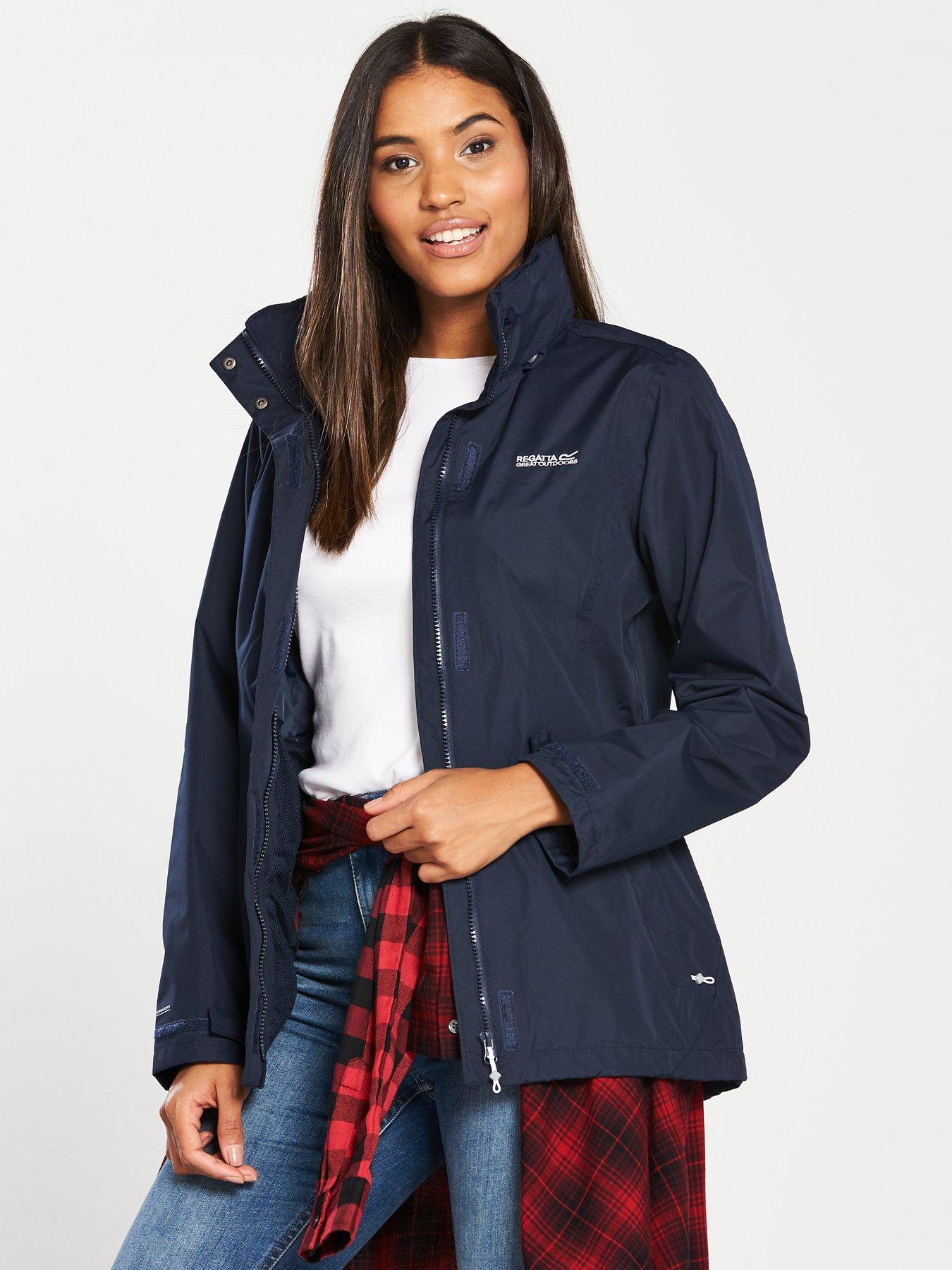 Navy waterproof cheap parka womens